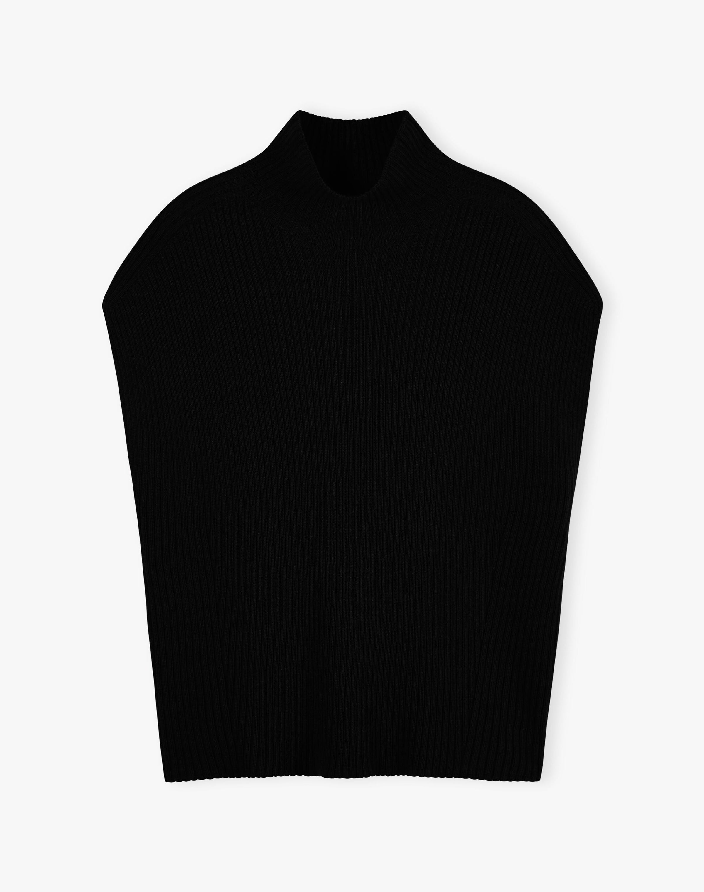 Cashmere Ribbed Poncho