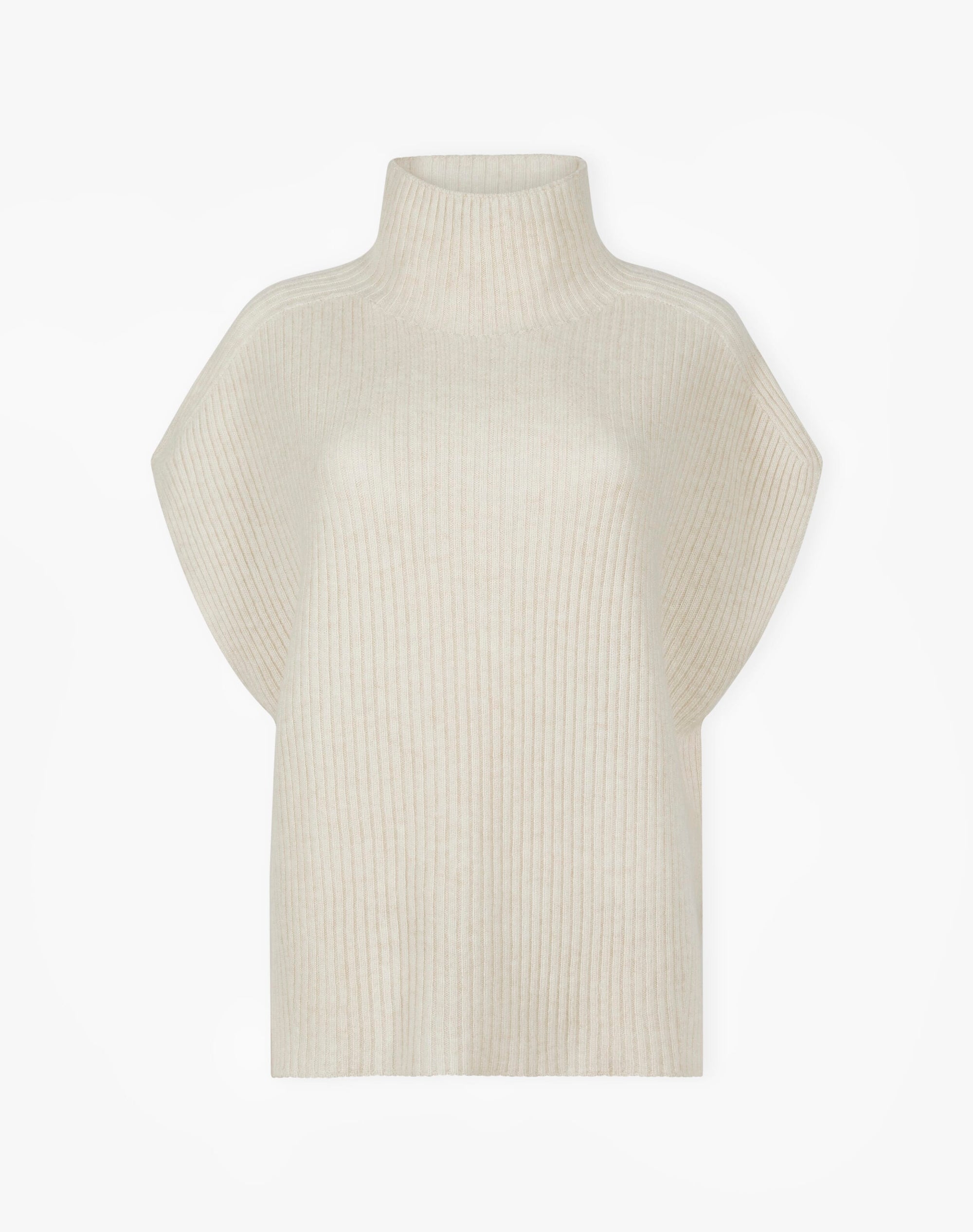 Cashmere Ribbed Poncho