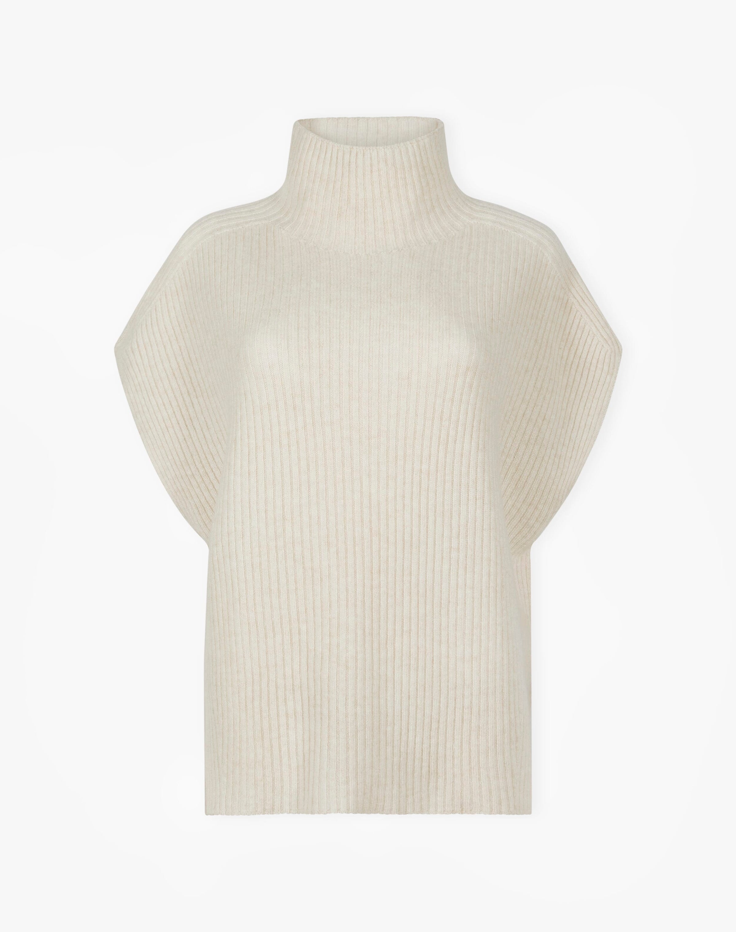 Cashmere Ribbed Poncho