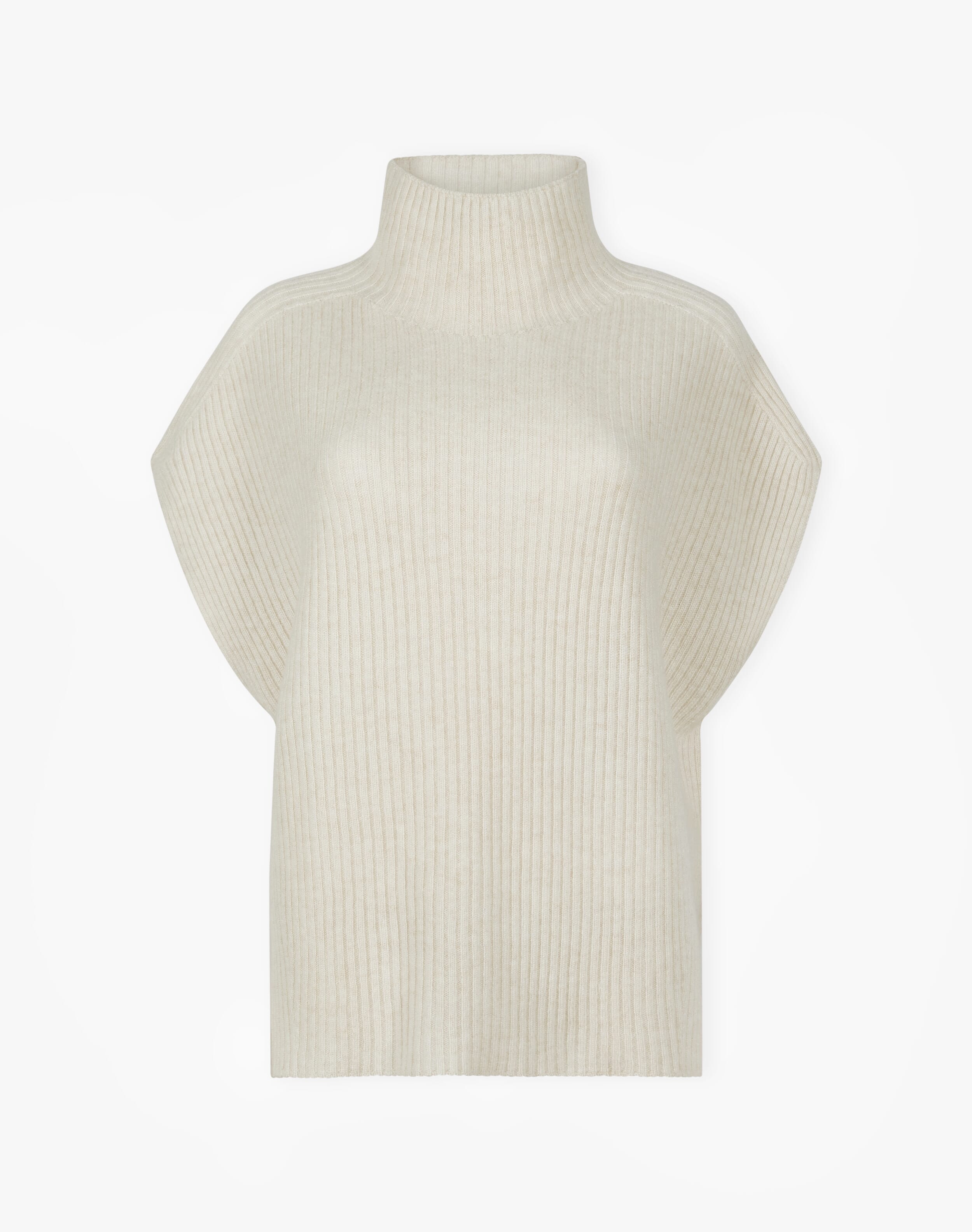 Cashmere Ribbed Poncho