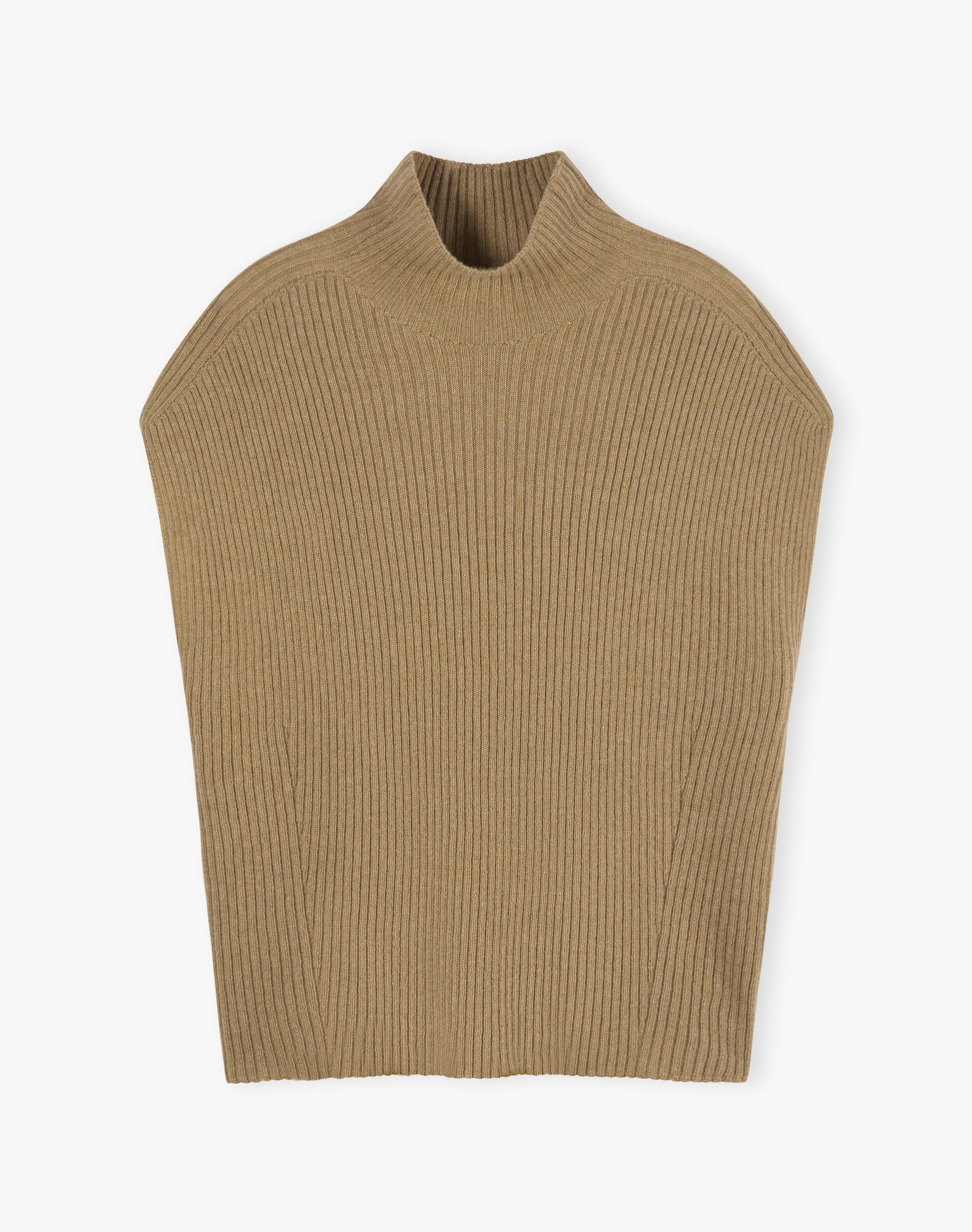 Cashmere Ribbed Poncho