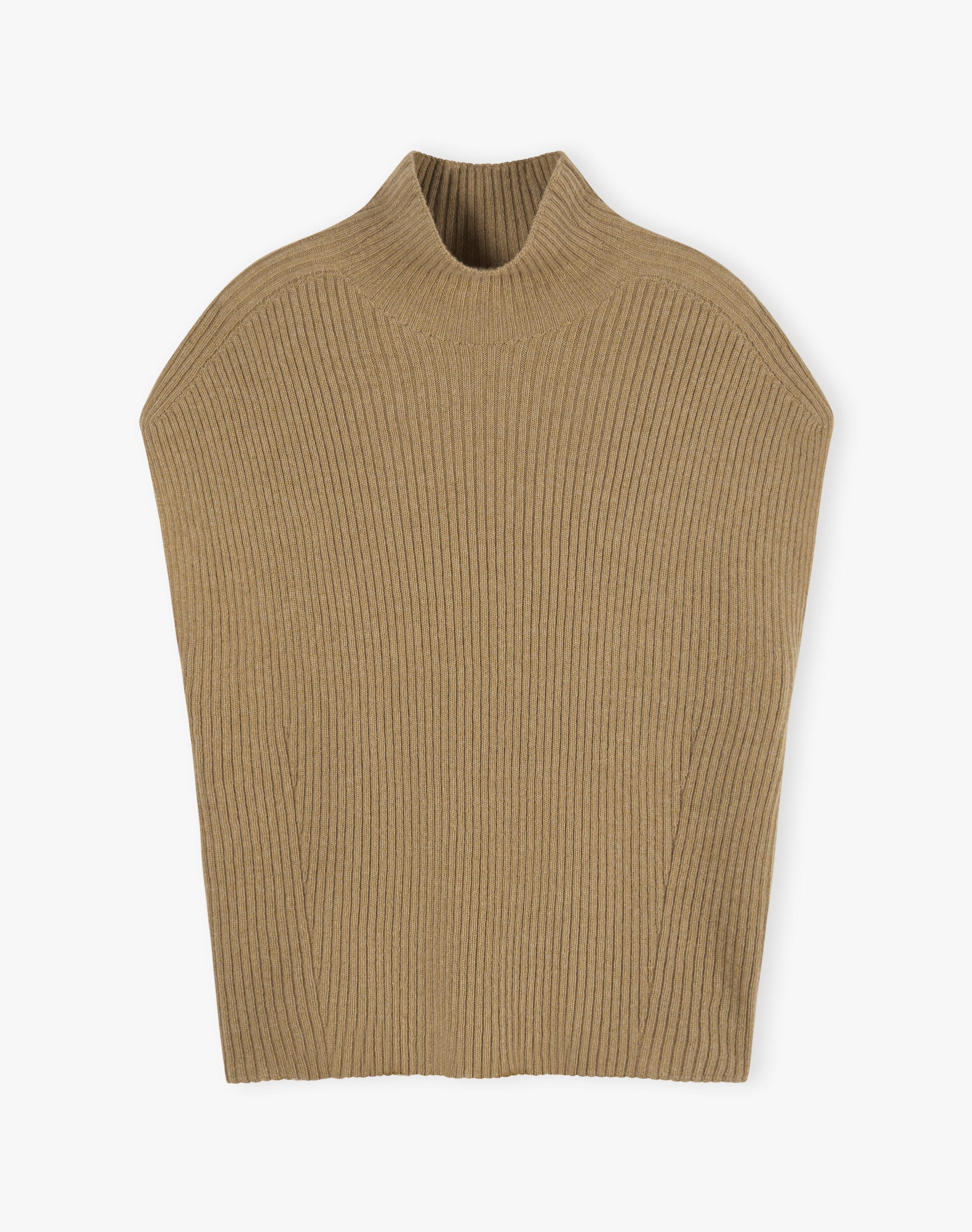 Cashmere Ribbed Poncho