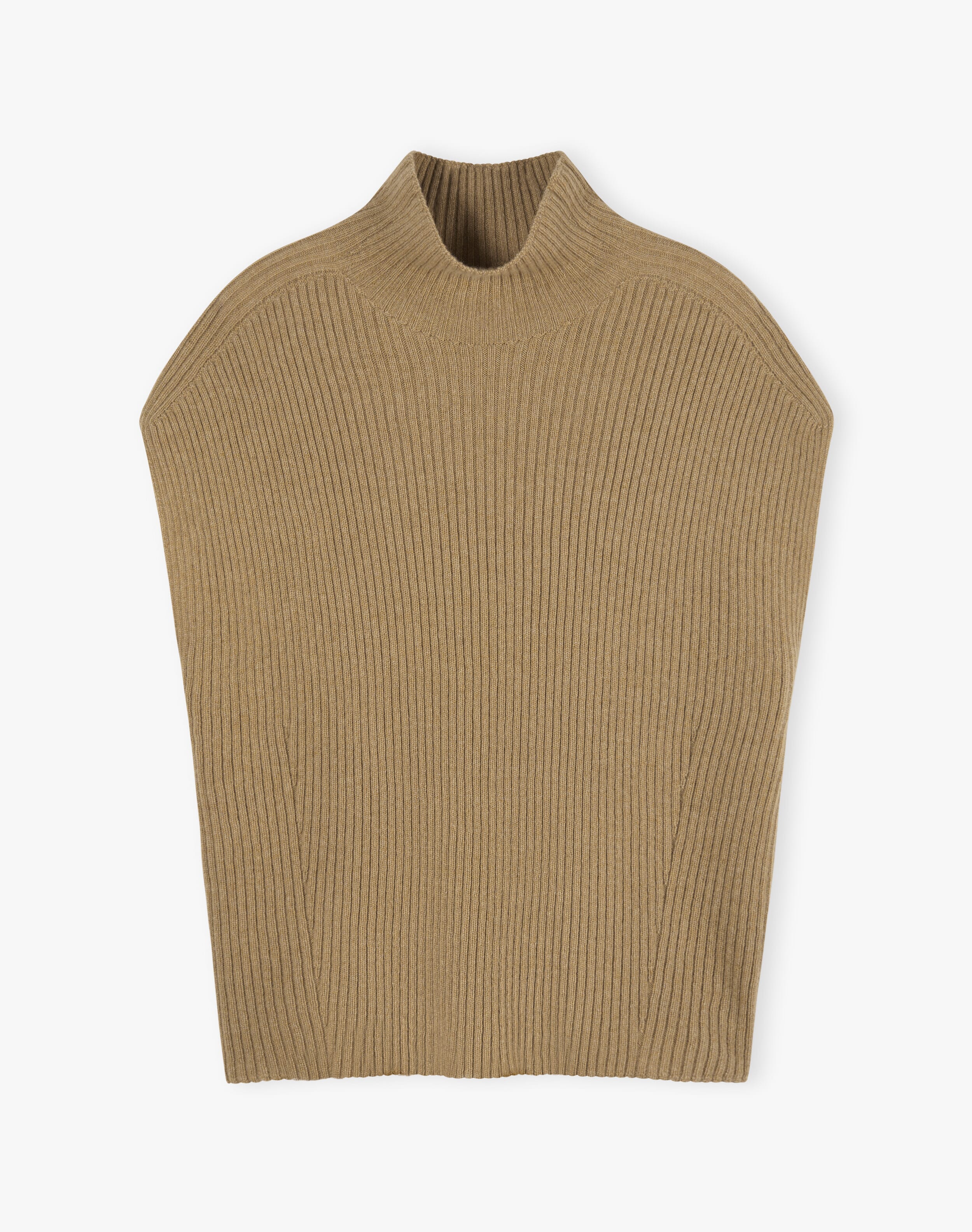 Cashmere Ribbed Poncho