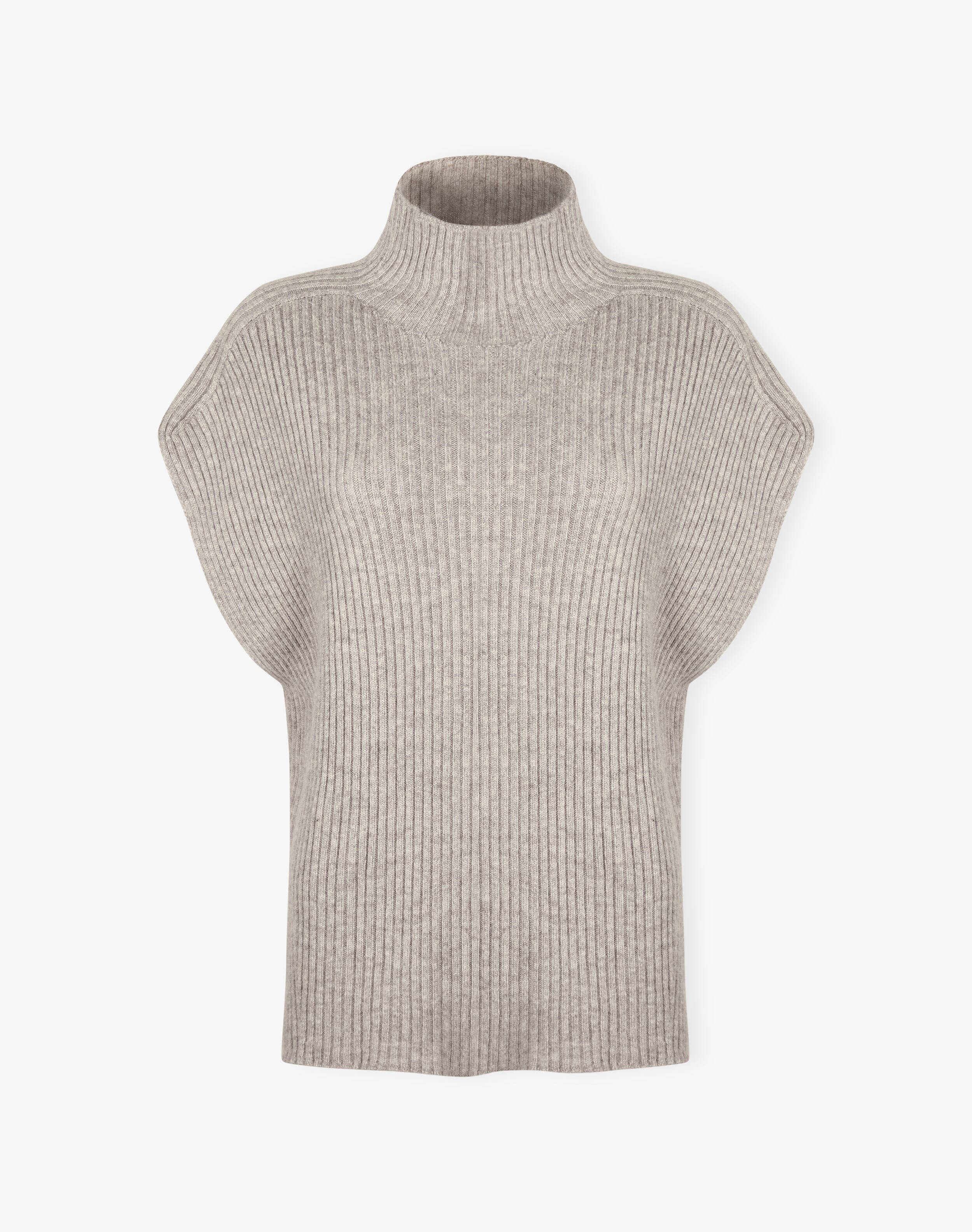 Cashmere Ribbed Poncho