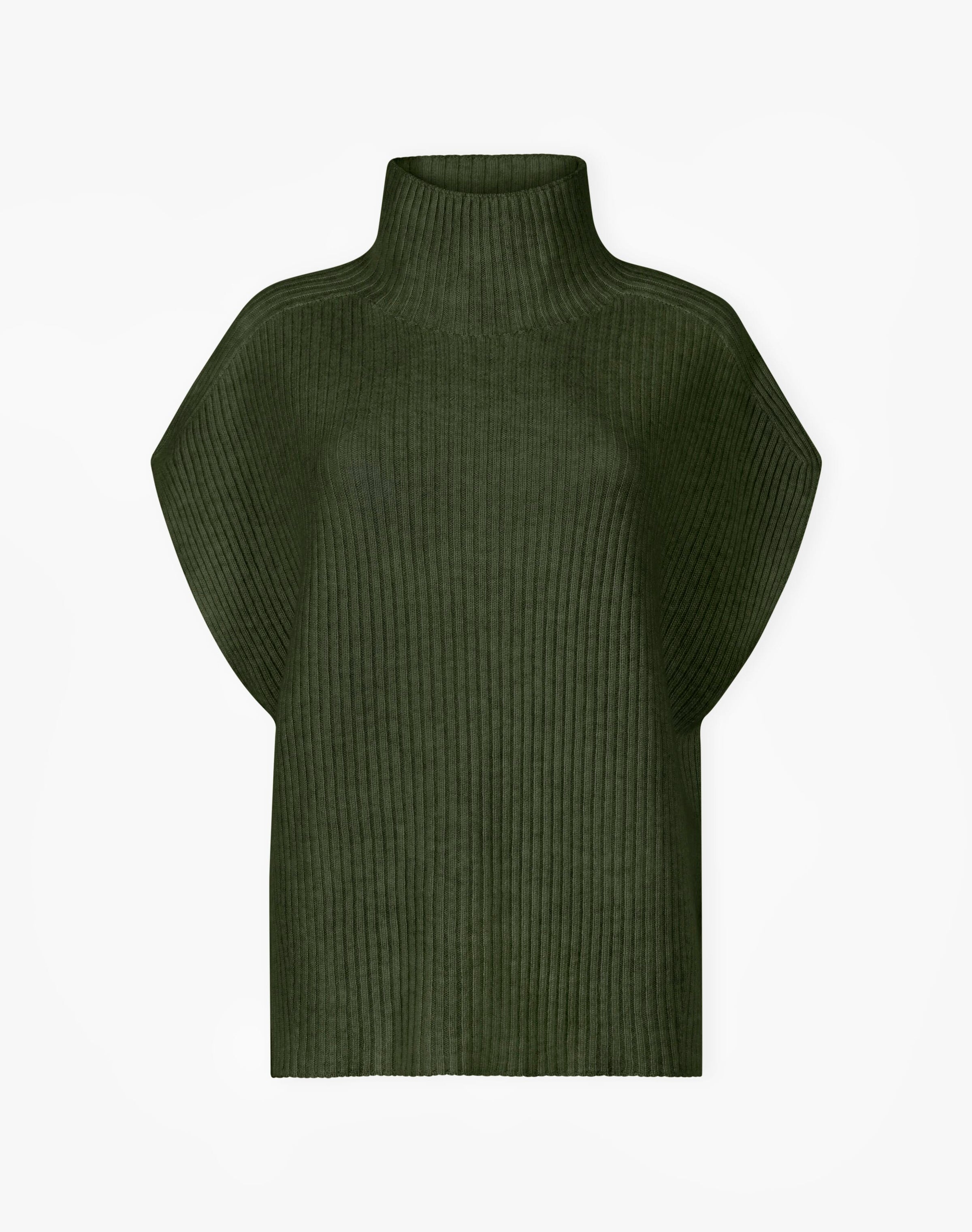 Cashmere Ribbed Poncho