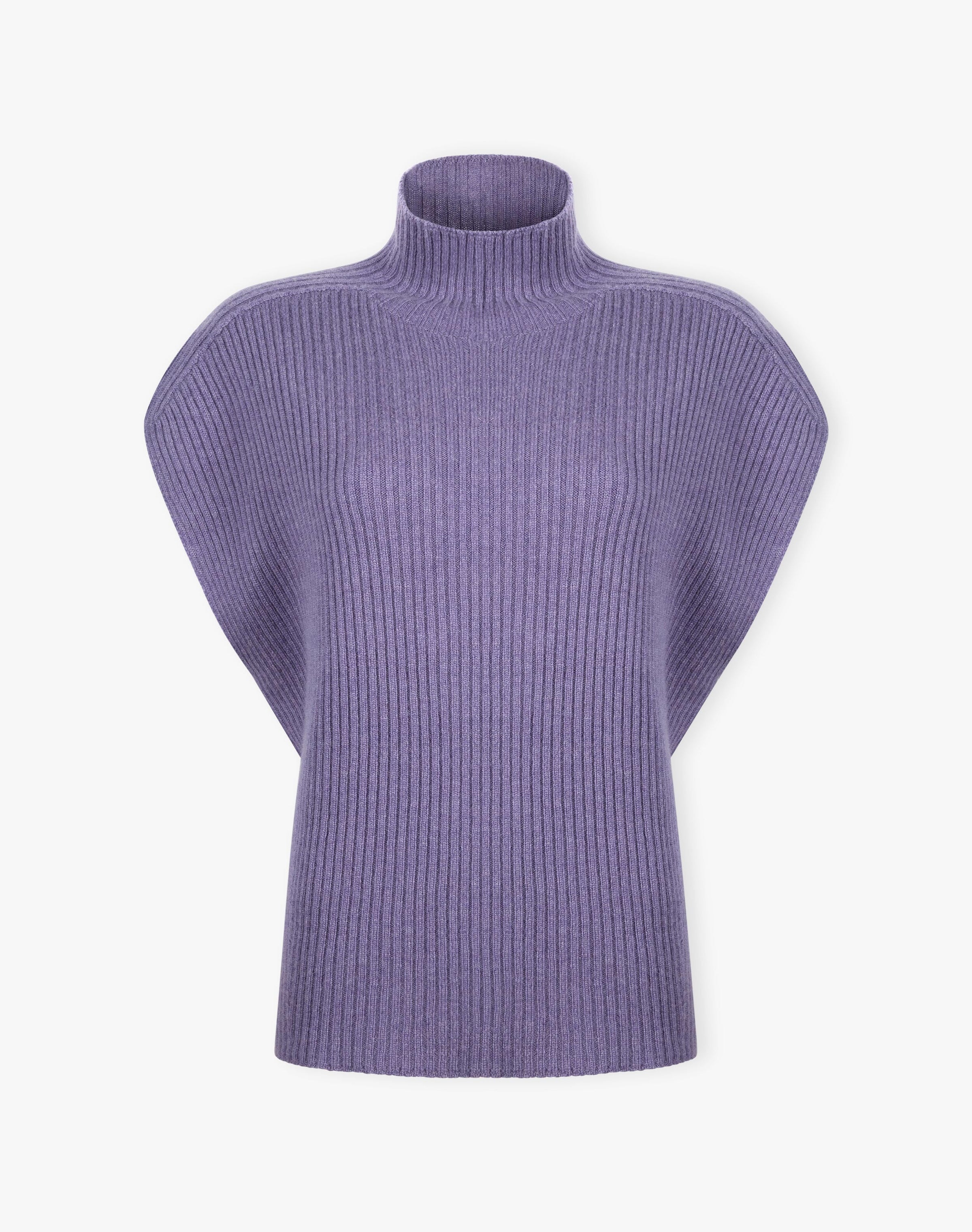 Cashmere Ribbed Poncho