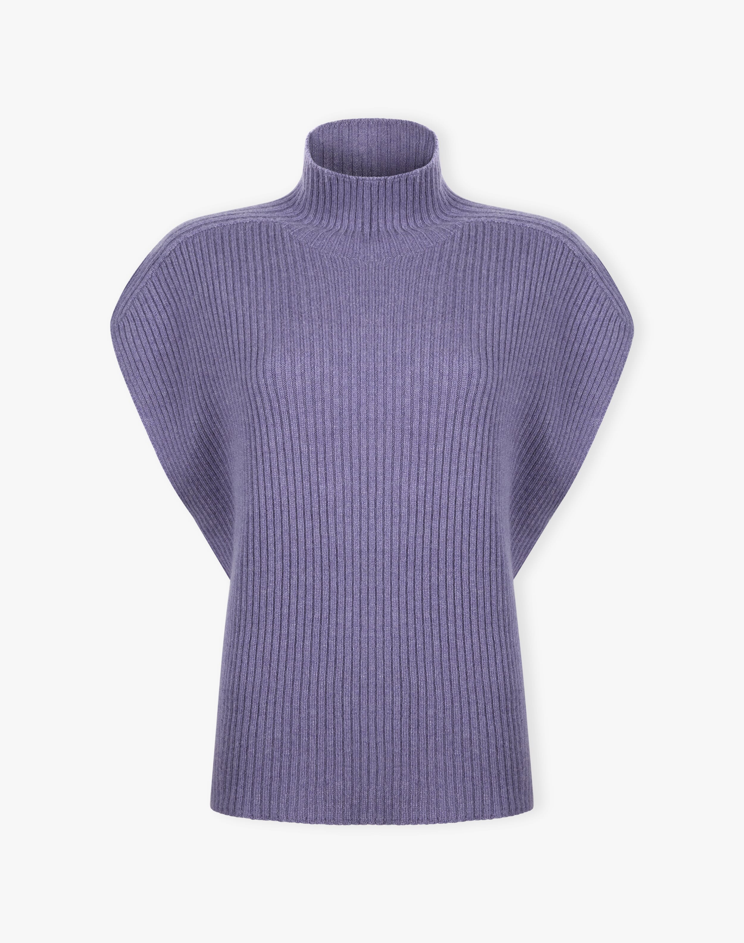 Cashmere Ribbed Poncho