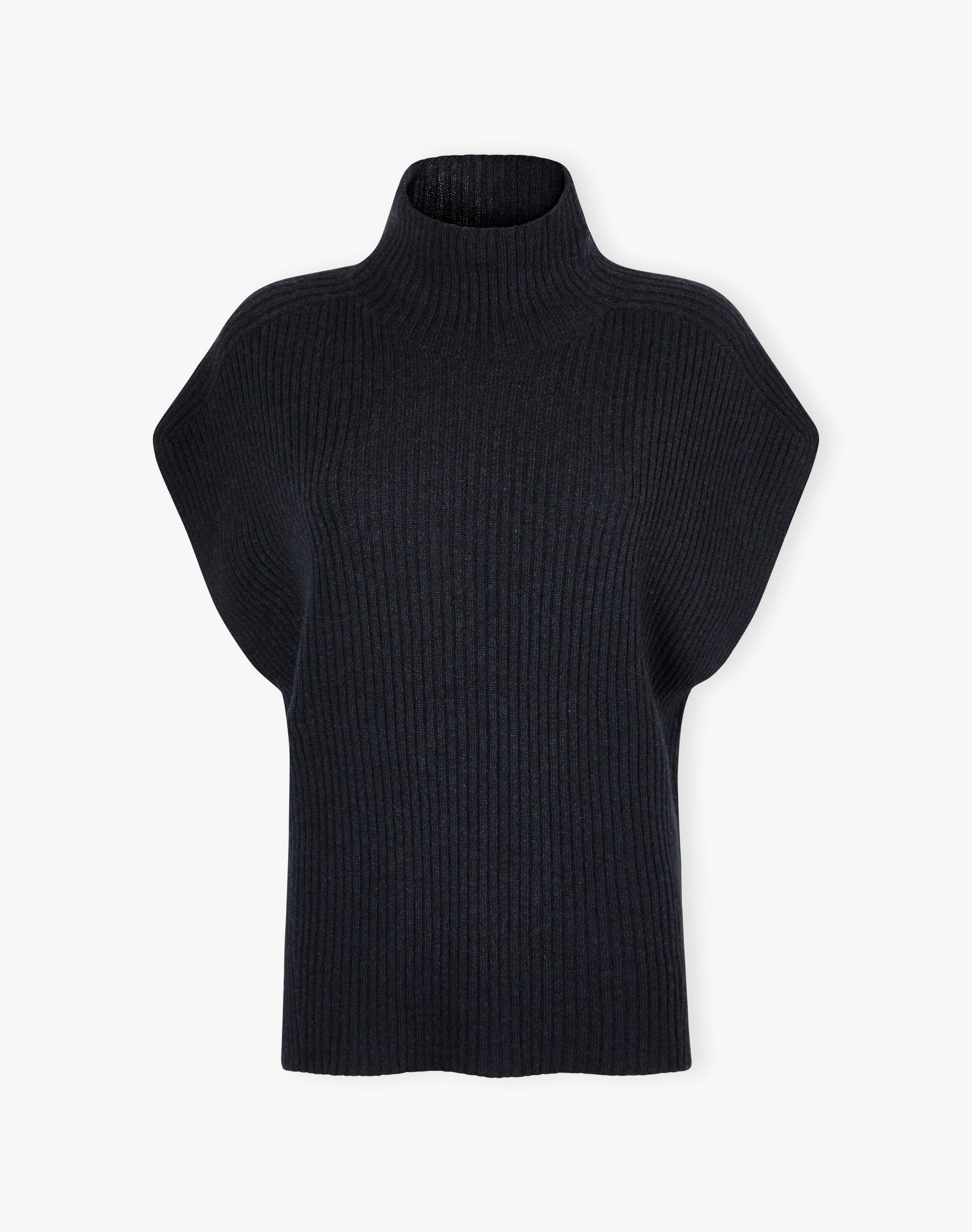 Cashmere Ribbed Poncho
