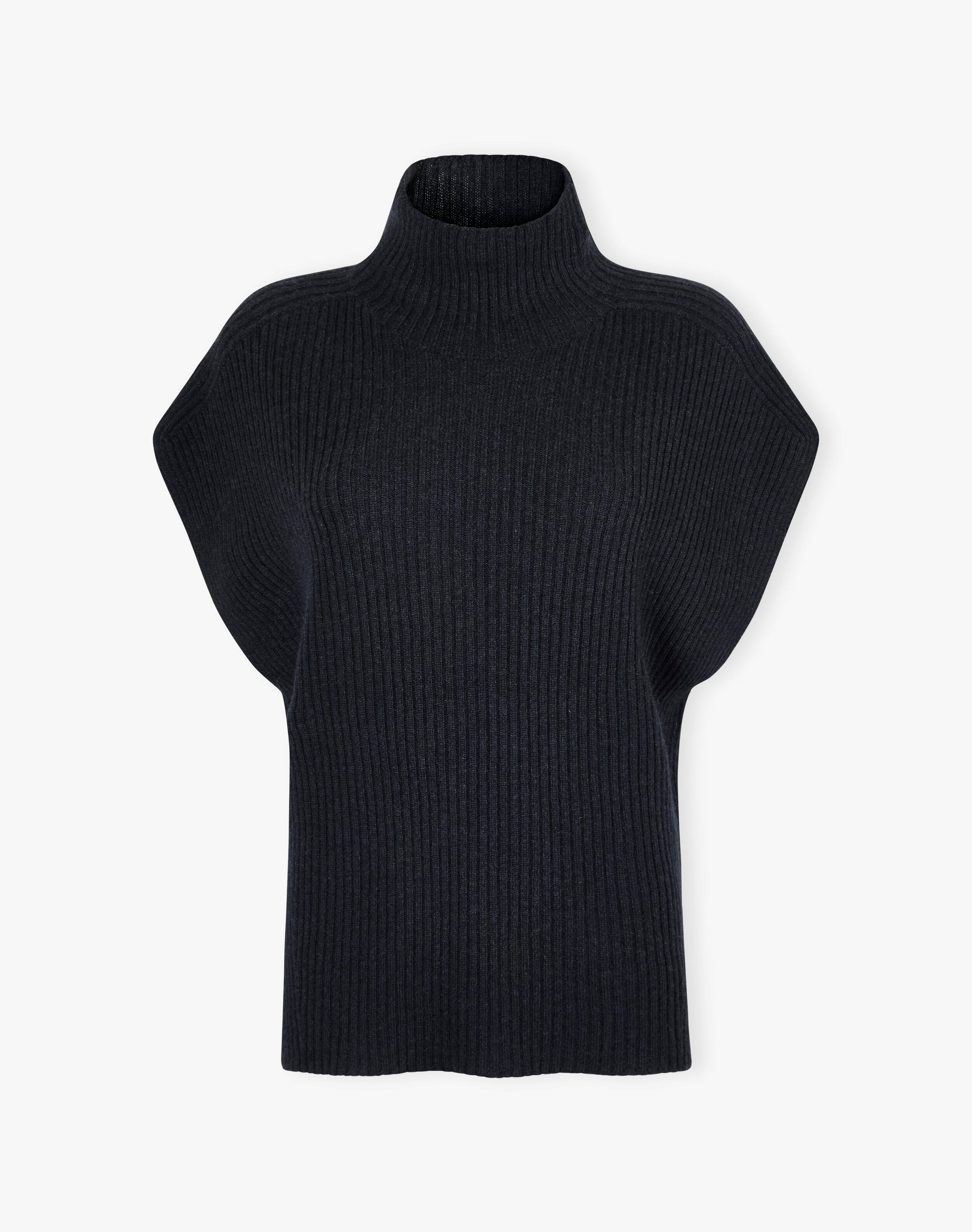 Cashmere Ribbed Poncho