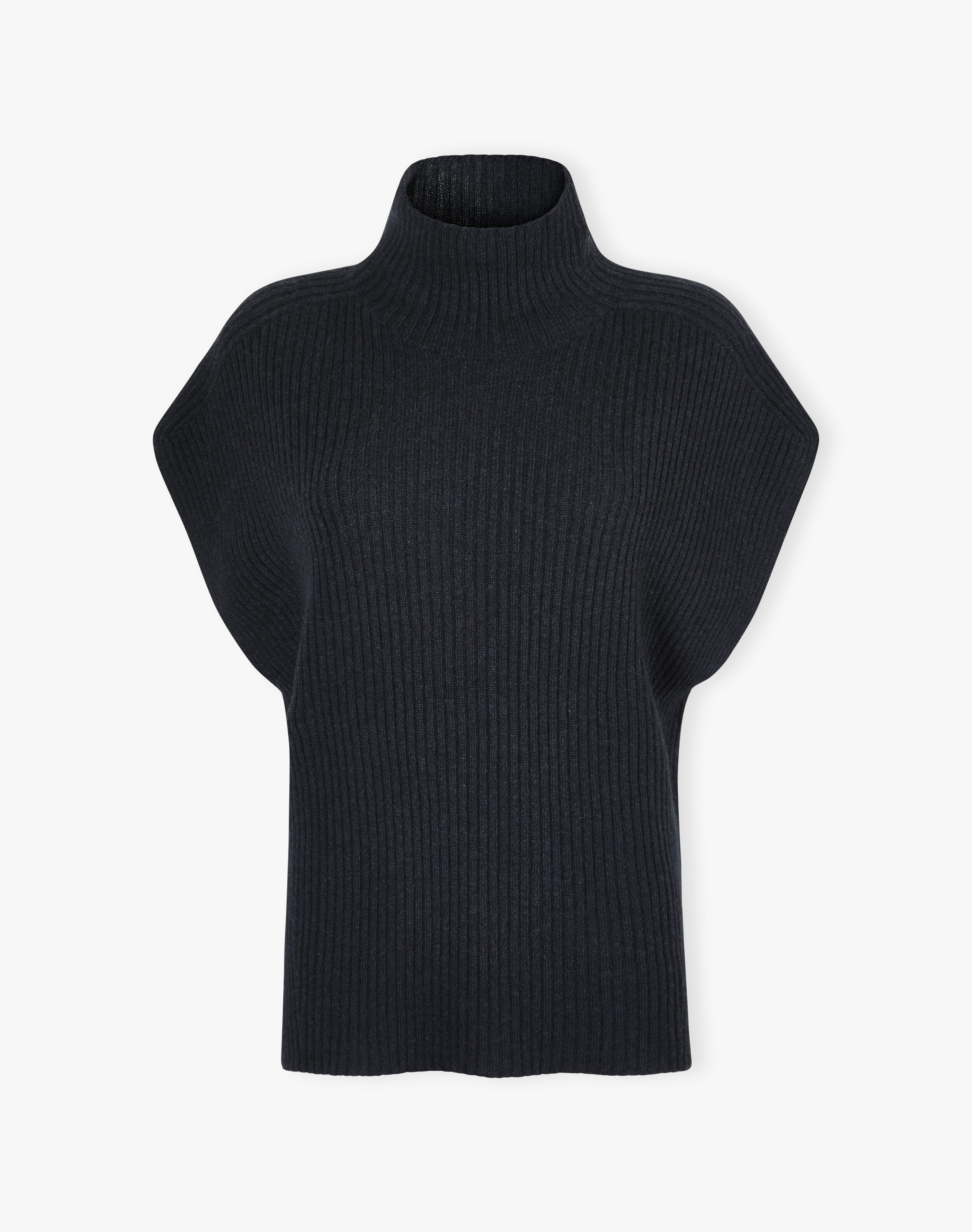Cashmere Ribbed Poncho