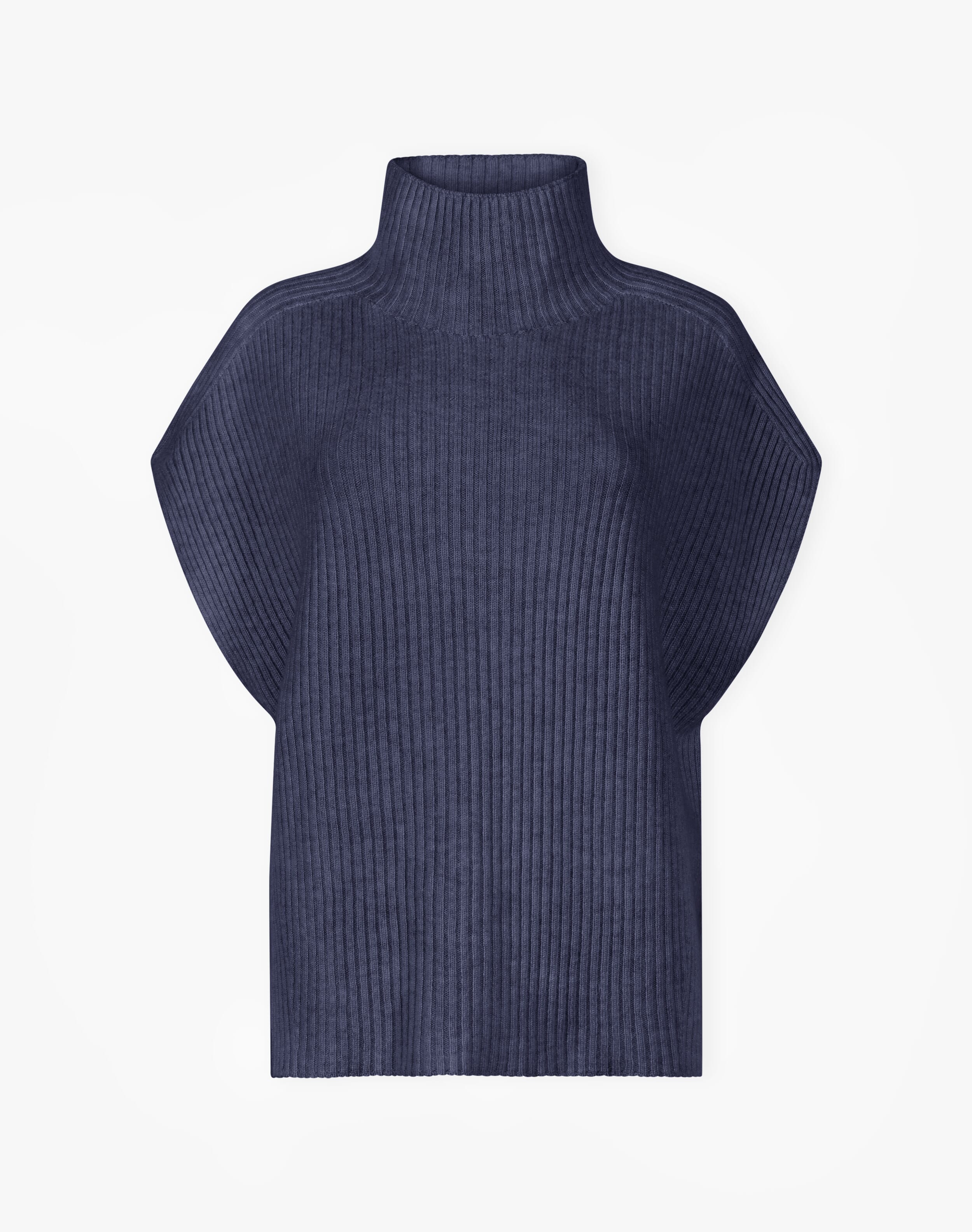 Cashmere Ribbed Poncho