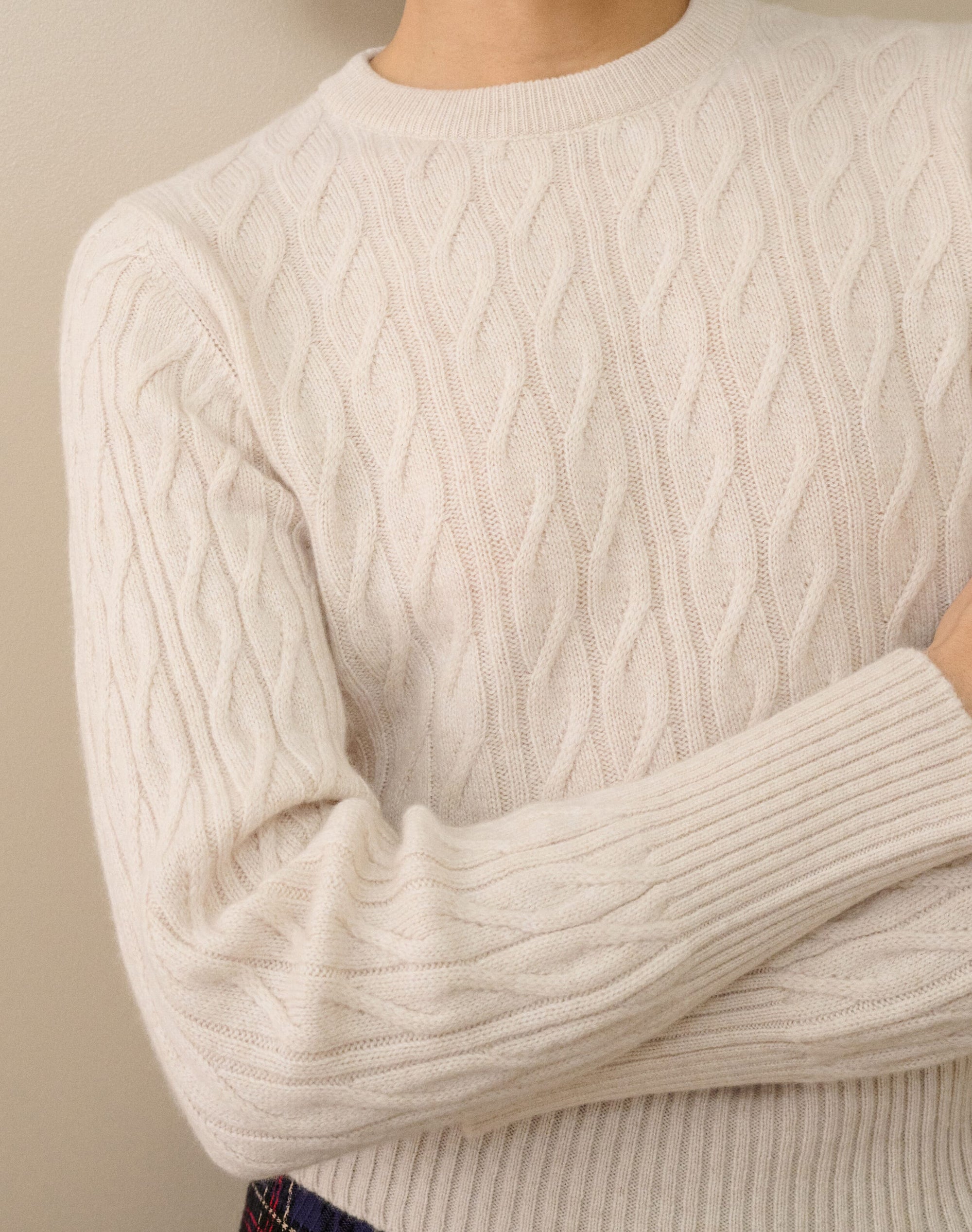 Cashmere Cable & Rib Jumper
