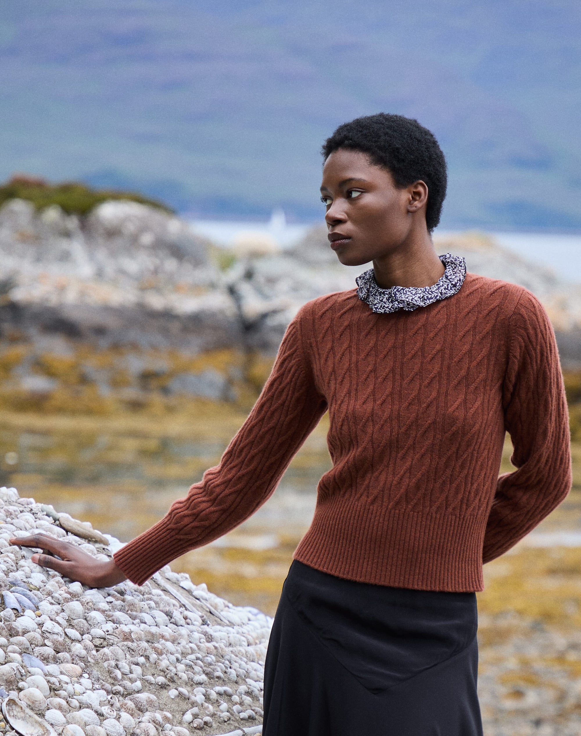 Cashmere Cable & Rib Jumper