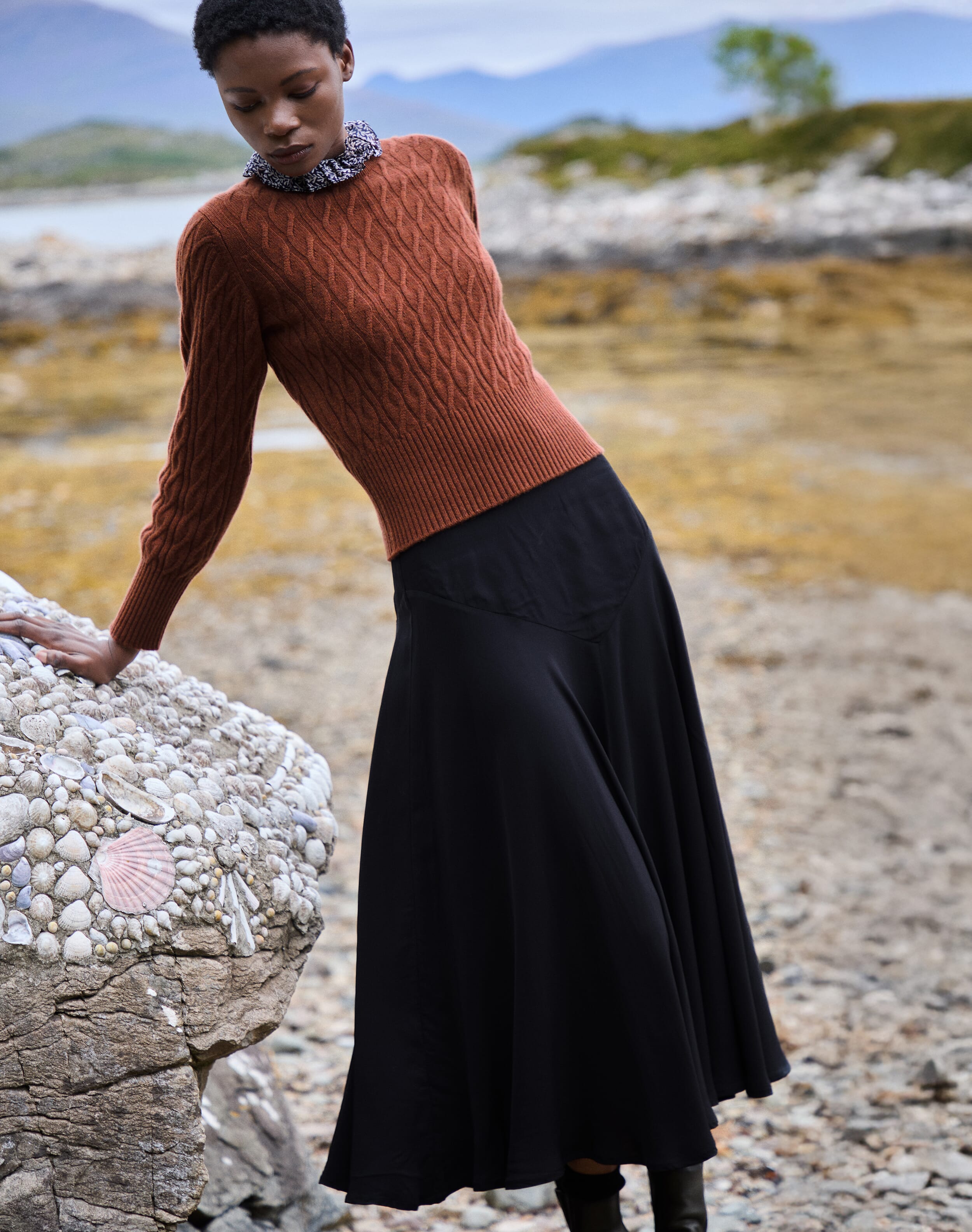 Cashmere Cable & Rib Jumper
