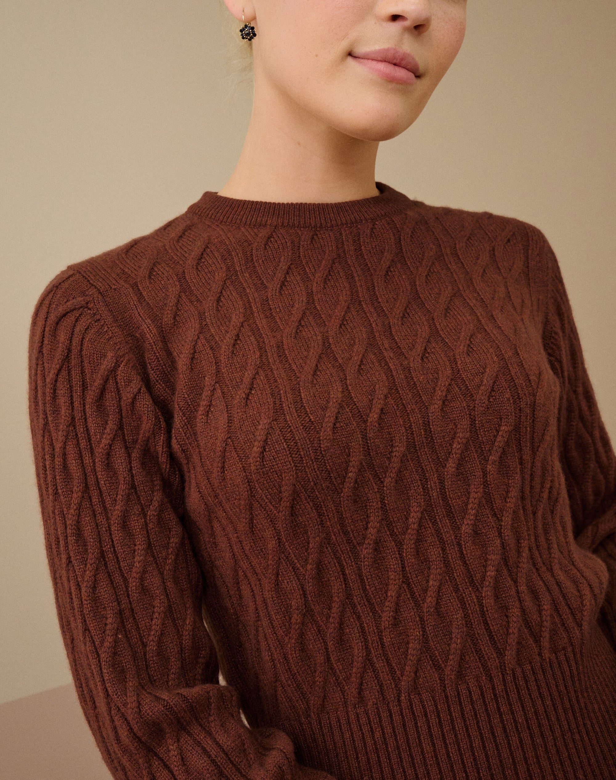 Cashmere Cable & Rib Jumper