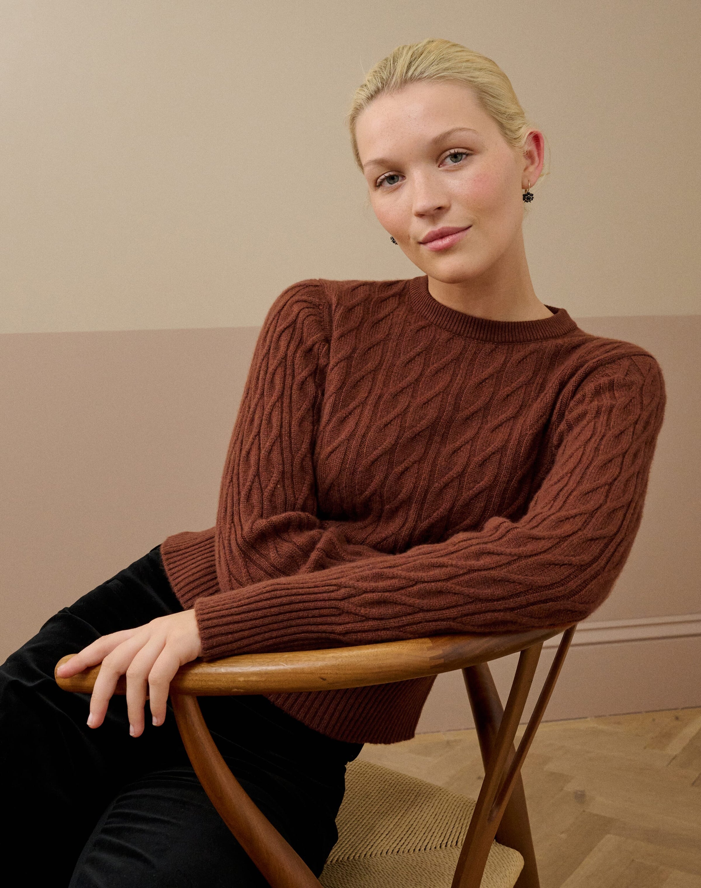 Cashmere Cable & Rib Jumper