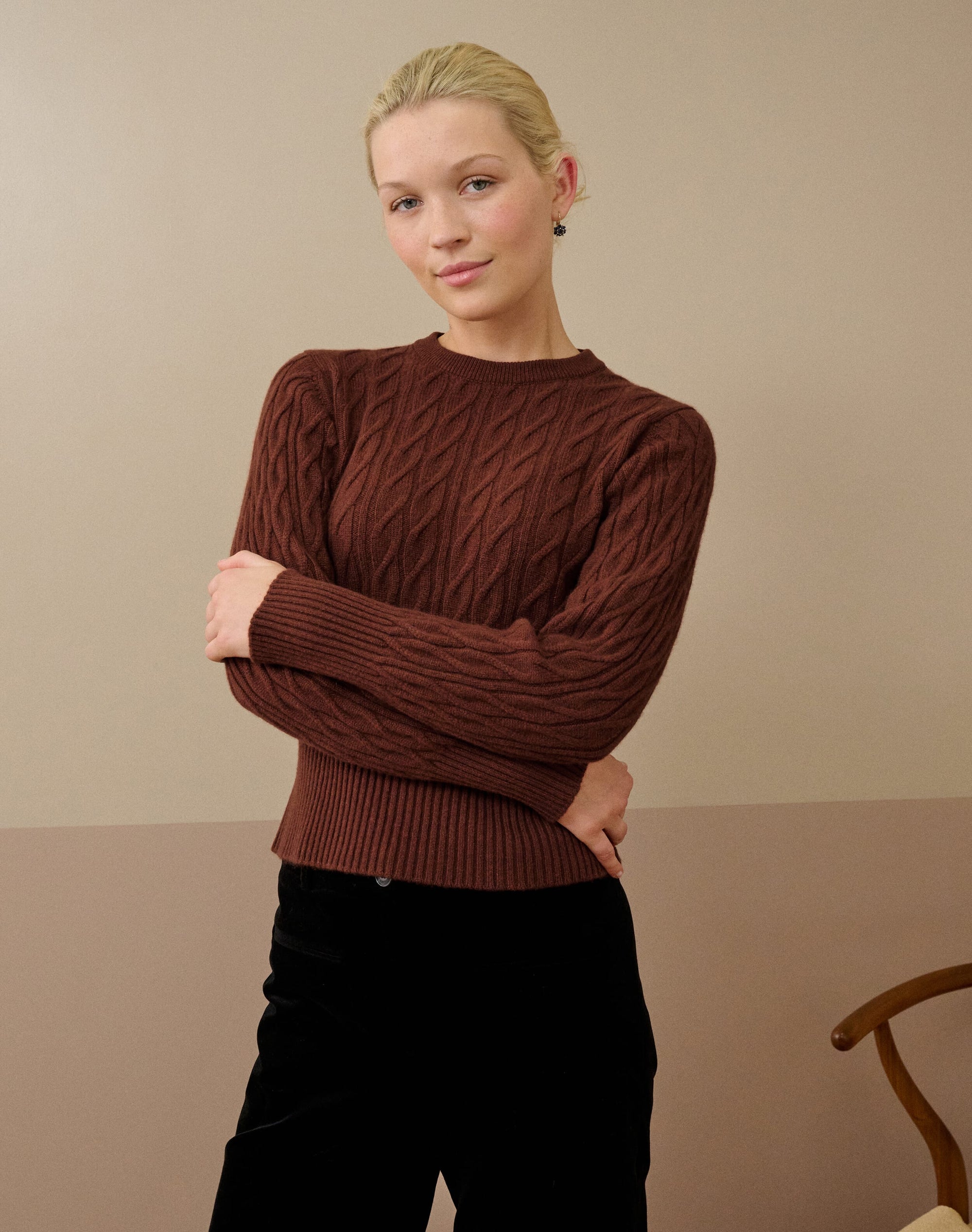 Cashmere Cable & Rib Jumper