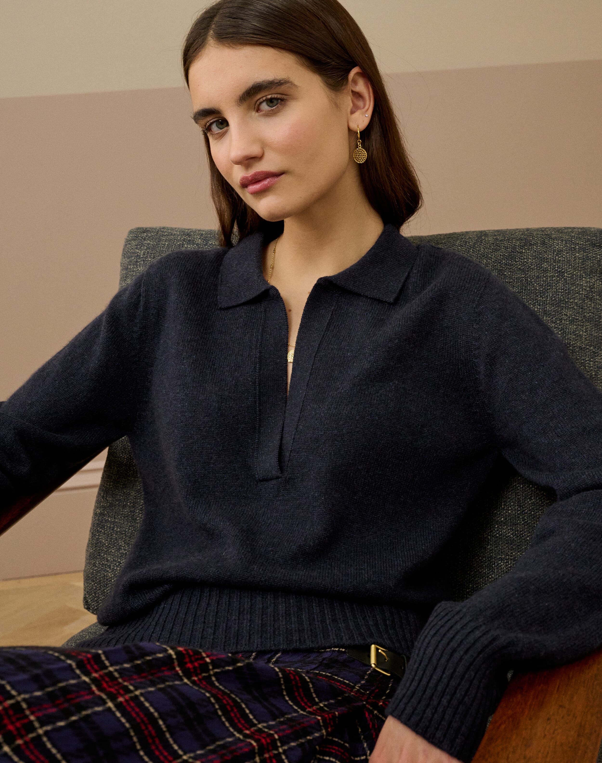 Cashmere Collared Jumper