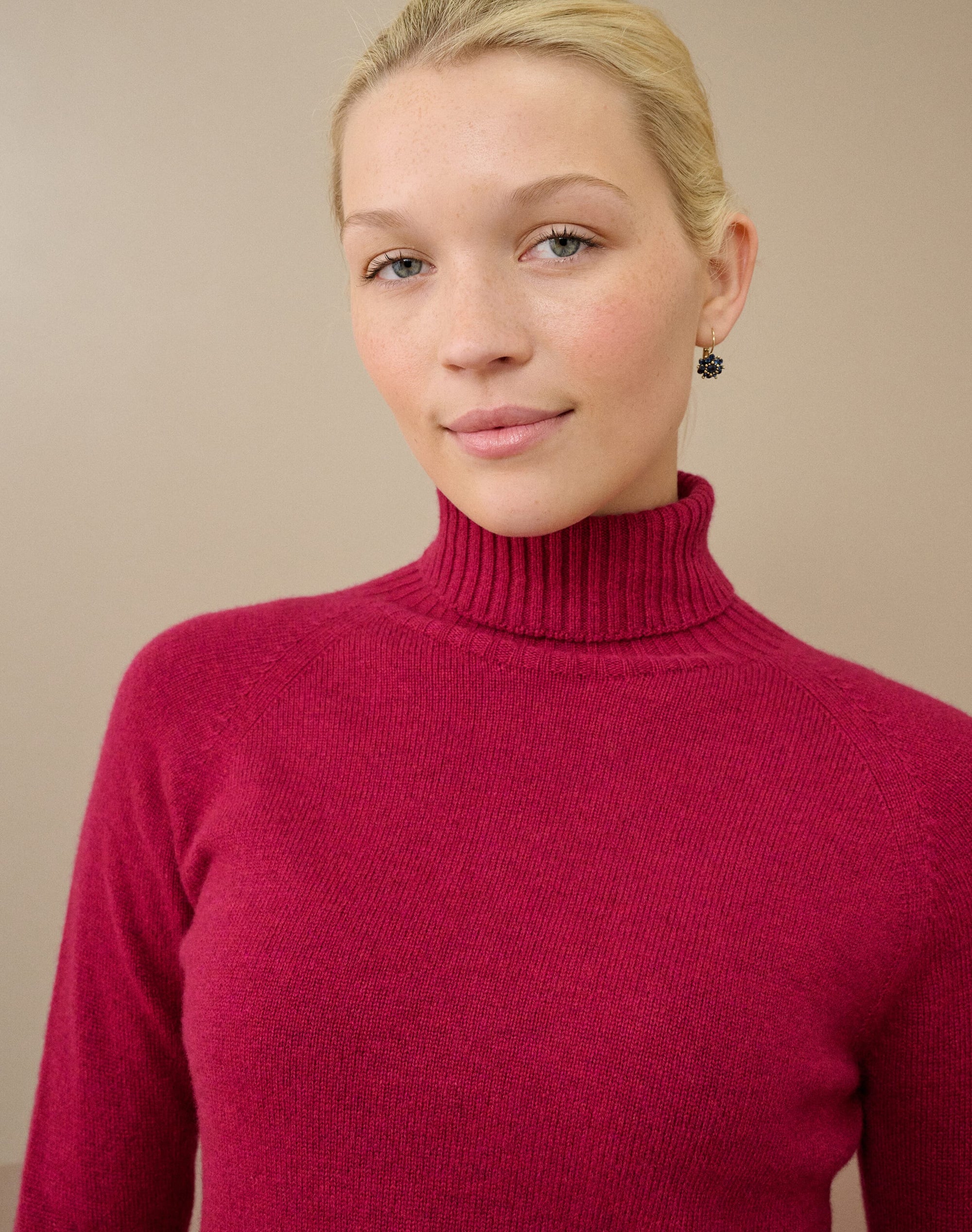 Cashmere Boxy Polo Neck