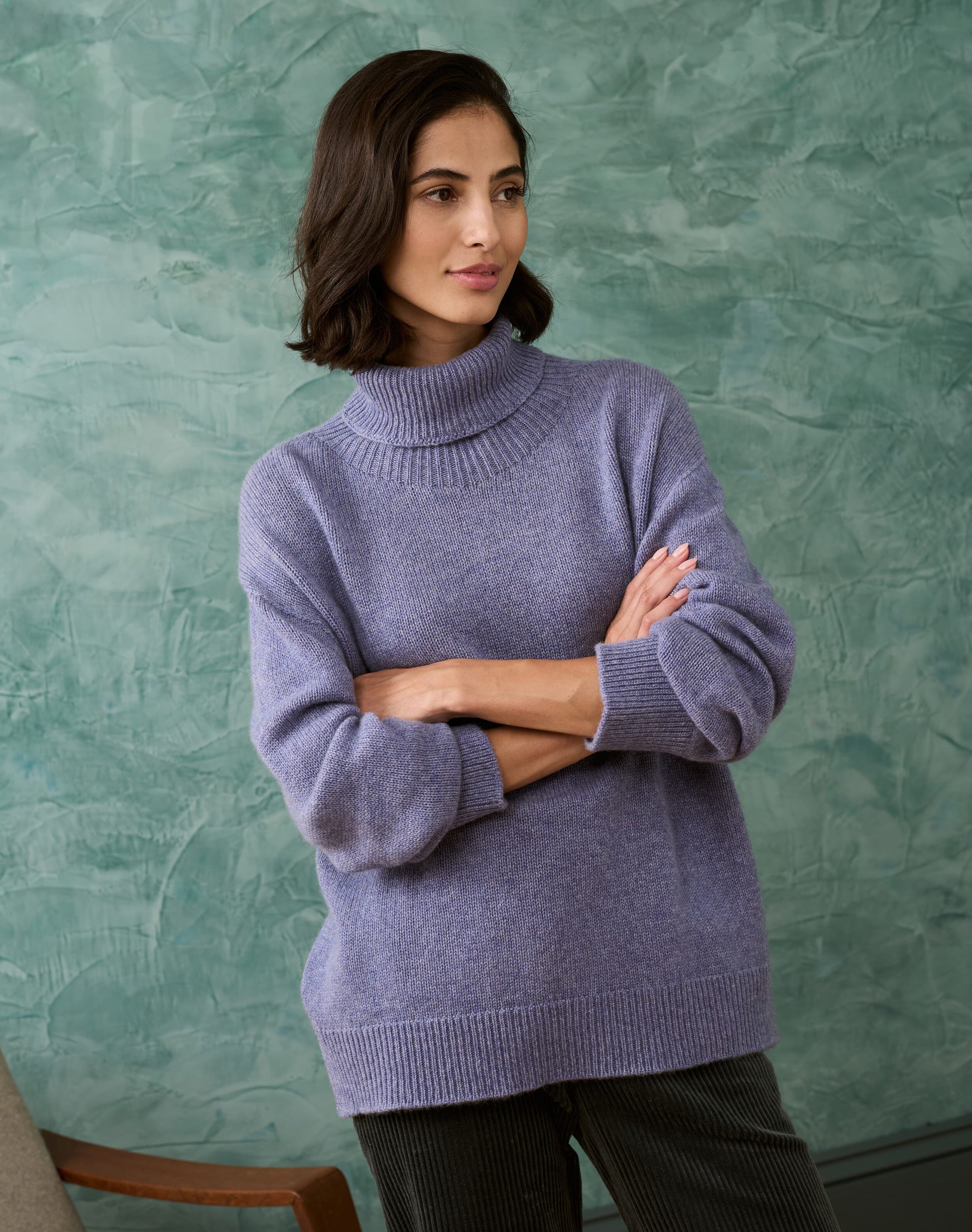 Cashmere Luxe Knit Polo Neck