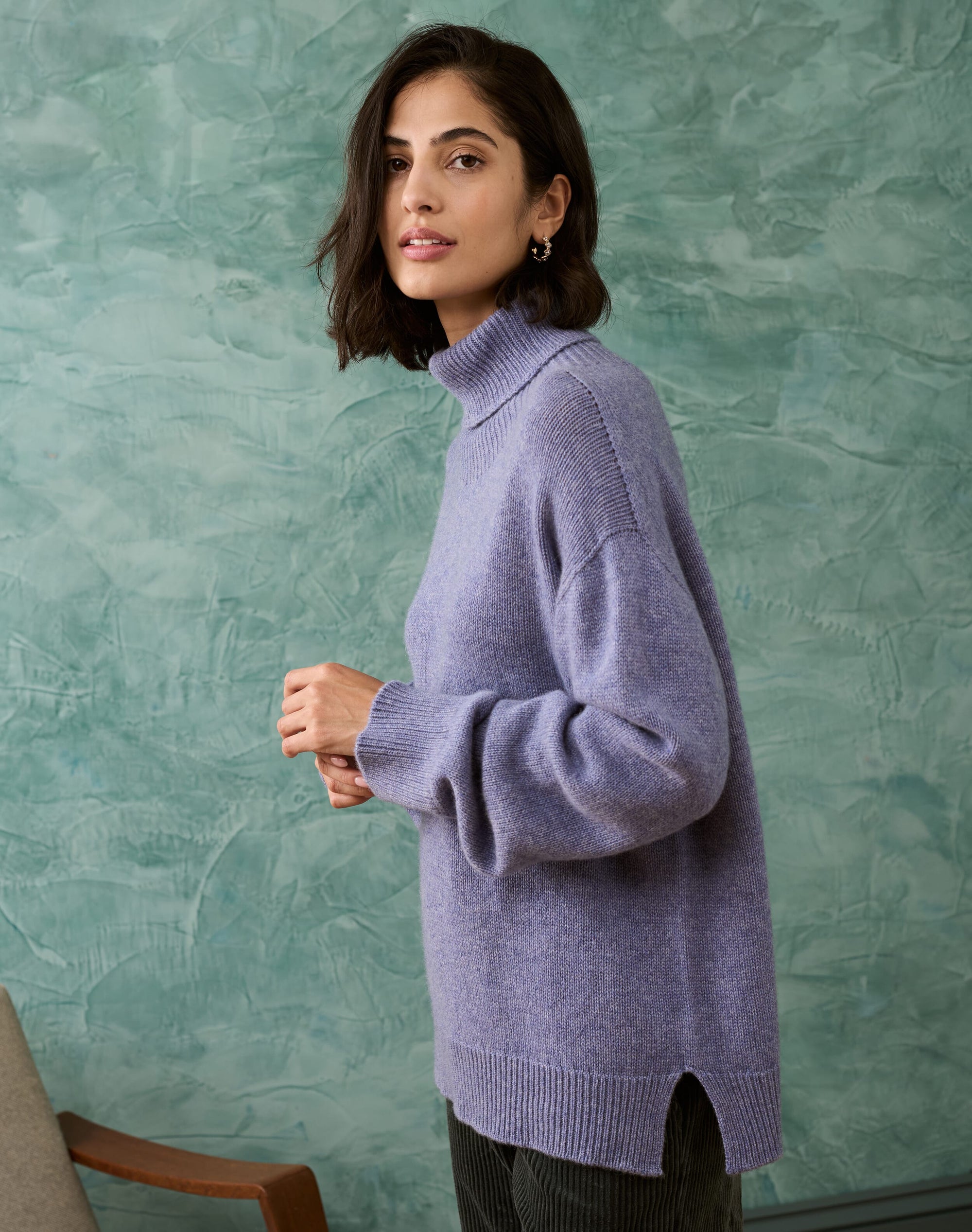 Cashmere Luxe Knit Polo Neck