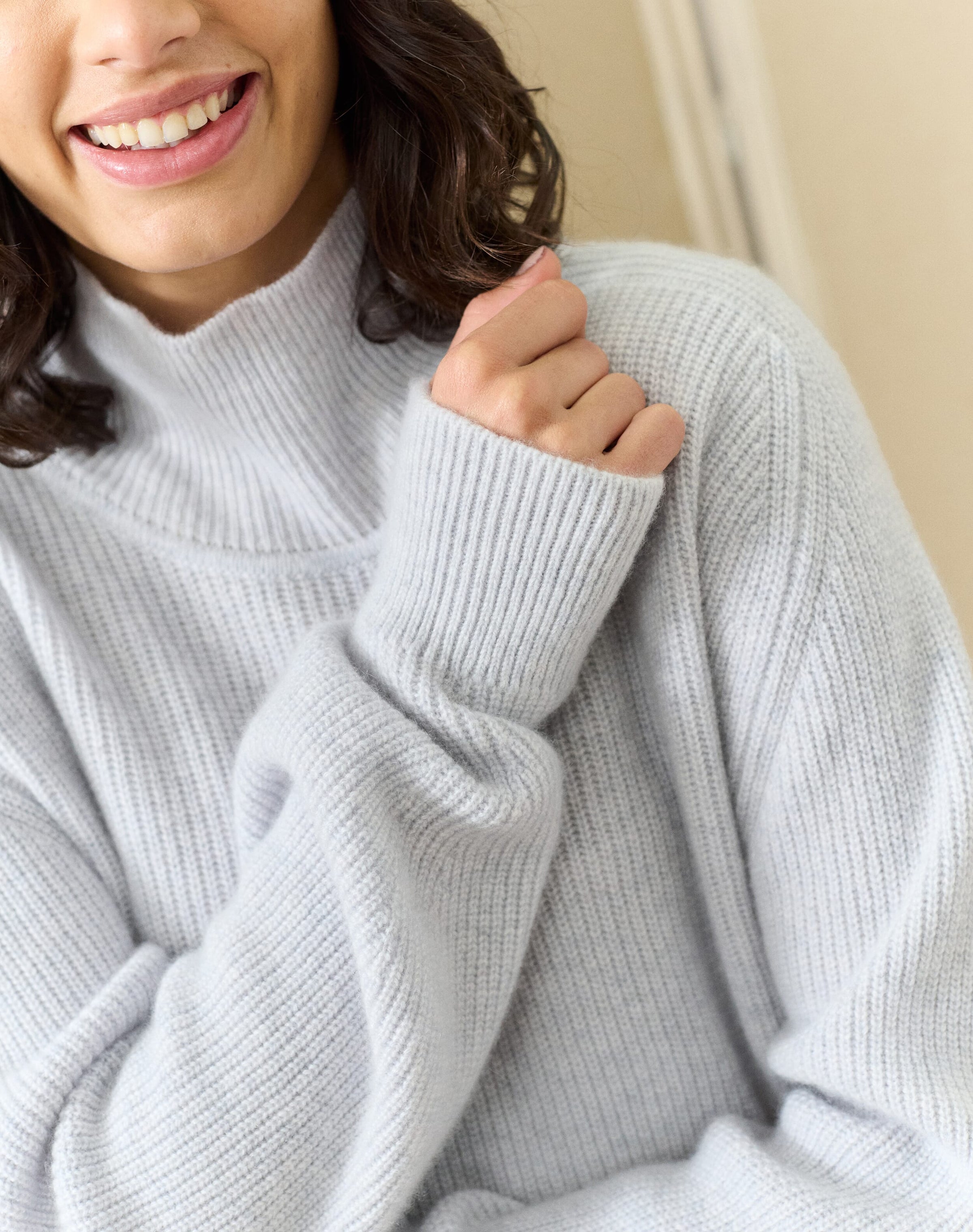 Cashmere Ribbed Week End Polo Neck
