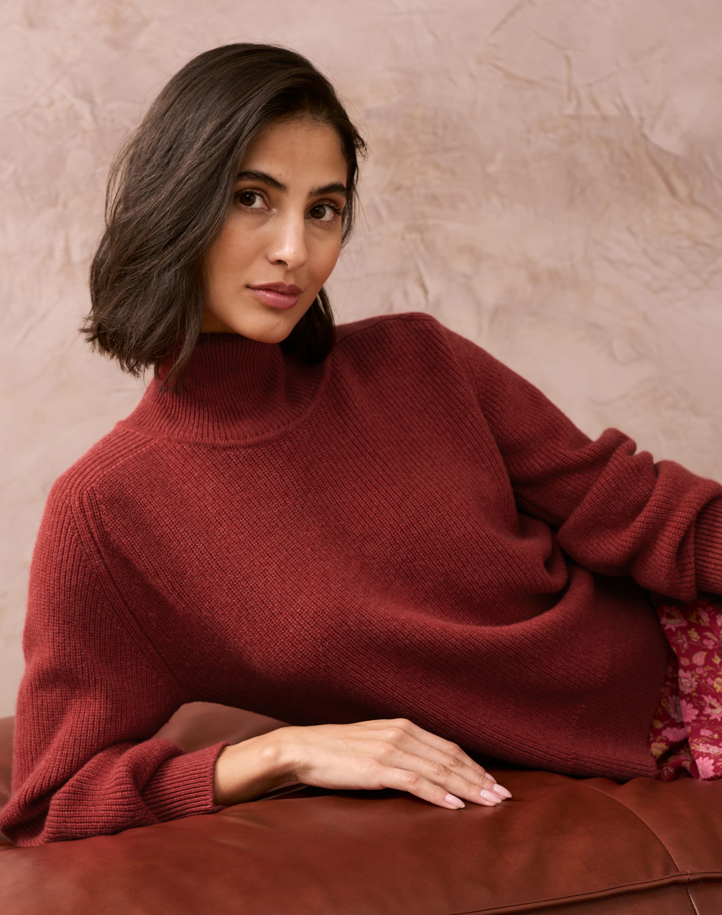 Cashmere Ribbed Week End Polo Neck