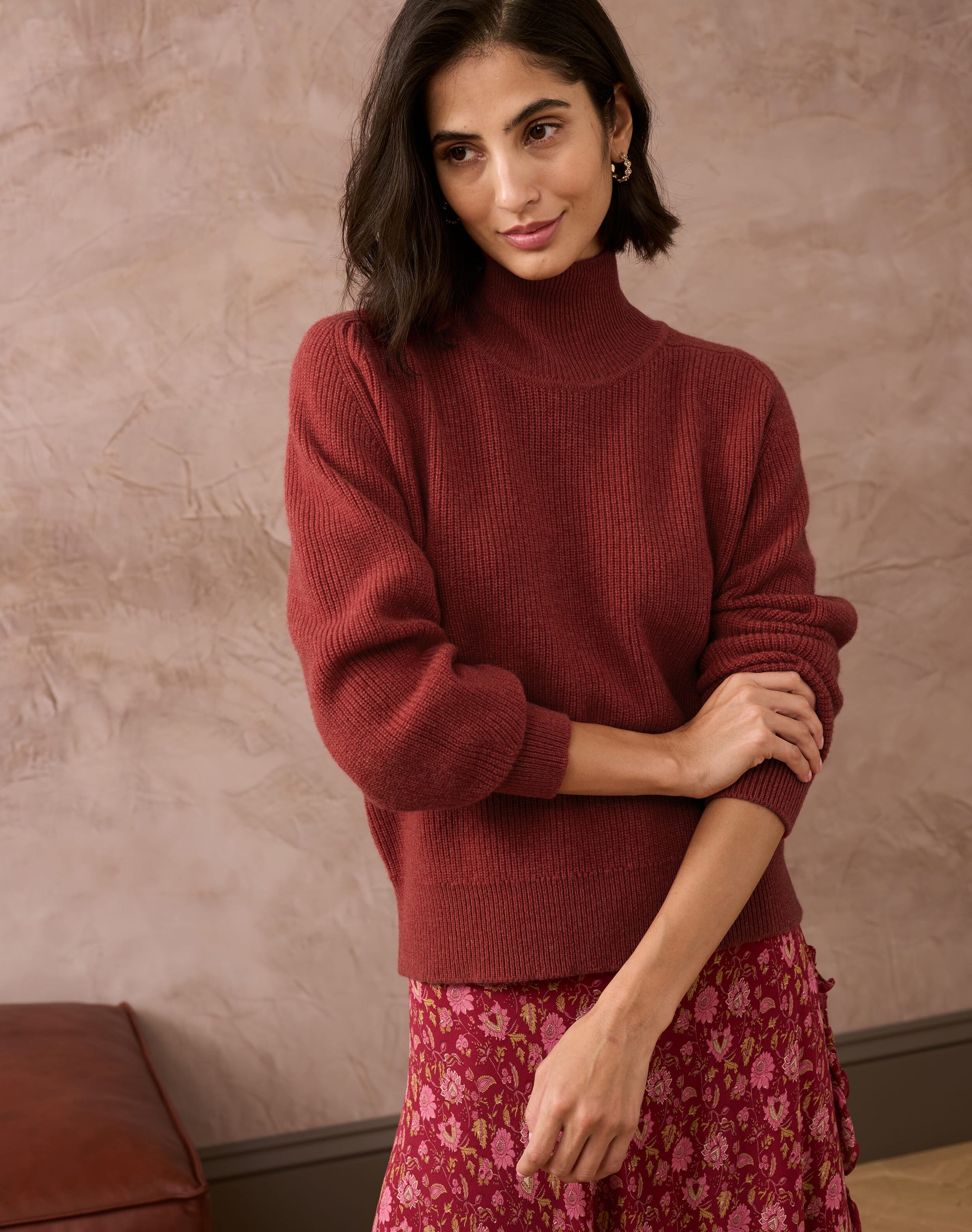 Cashmere Ribbed Week End Polo Neck