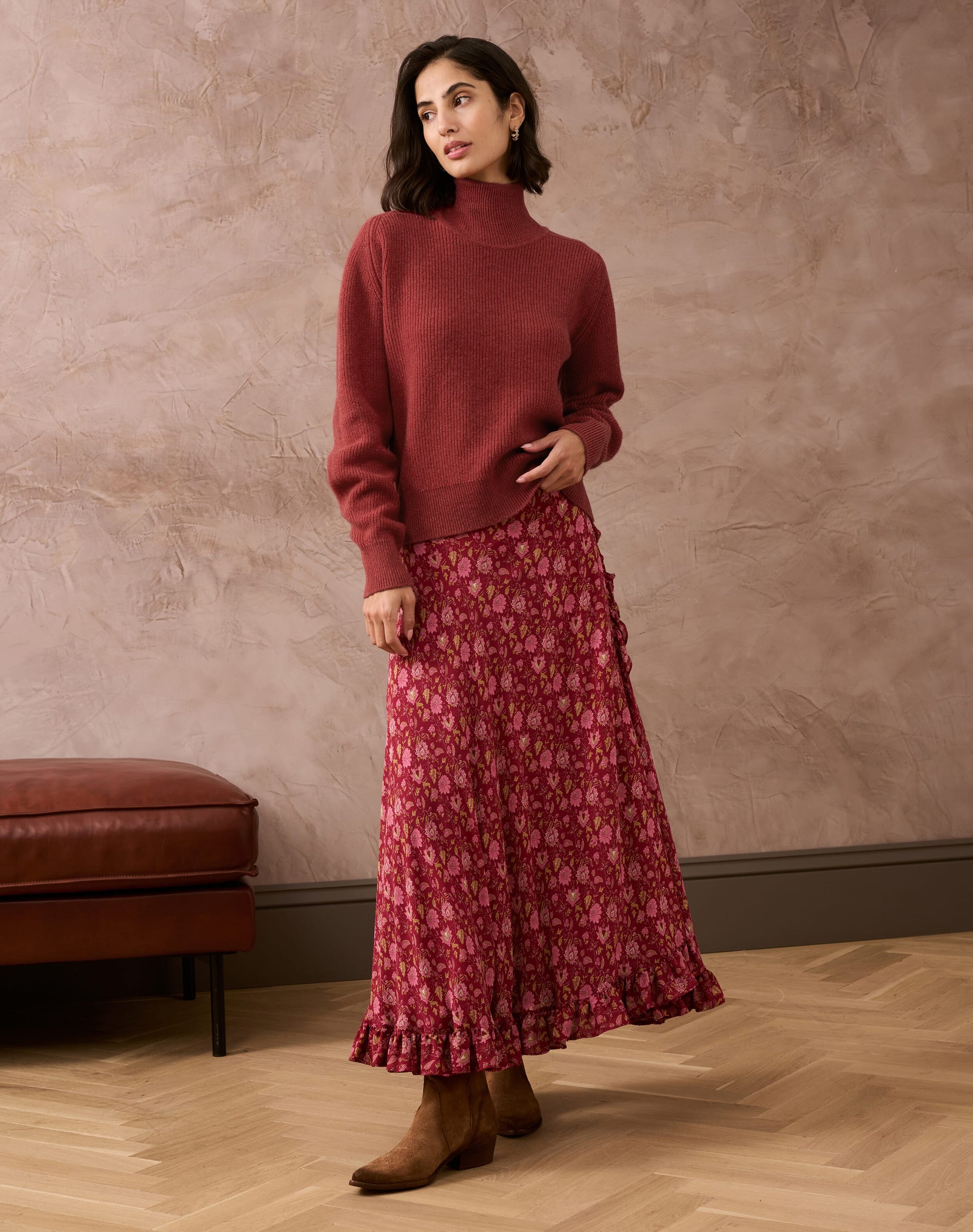 Cashmere Ribbed Week End Polo Neck
