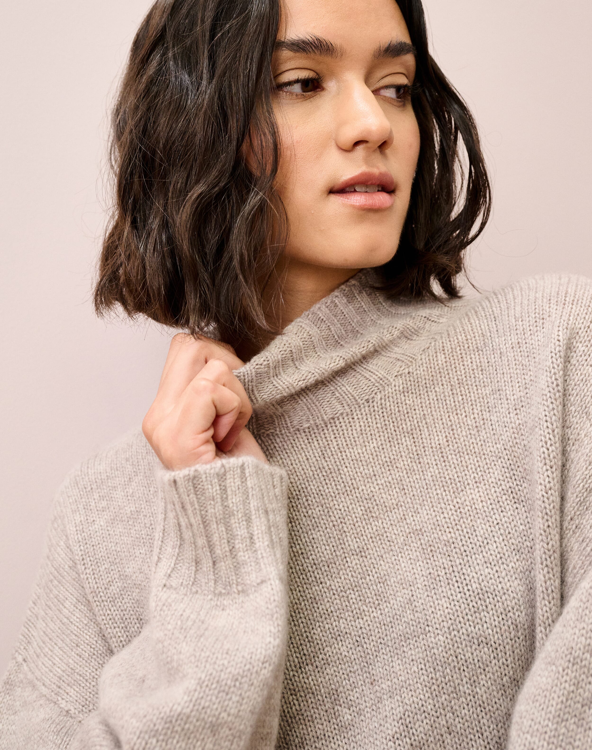Cashmere Luxe Knit Polo Neck