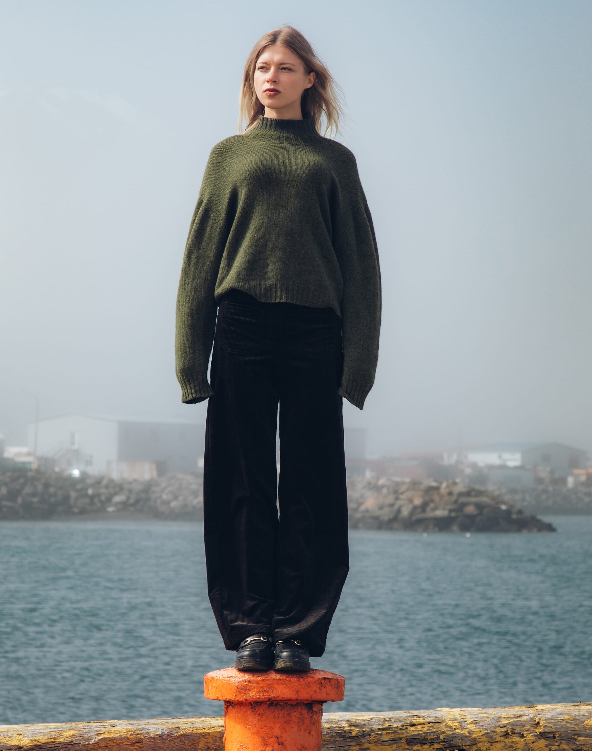 Cashmere Luxe Knit Polo Neck