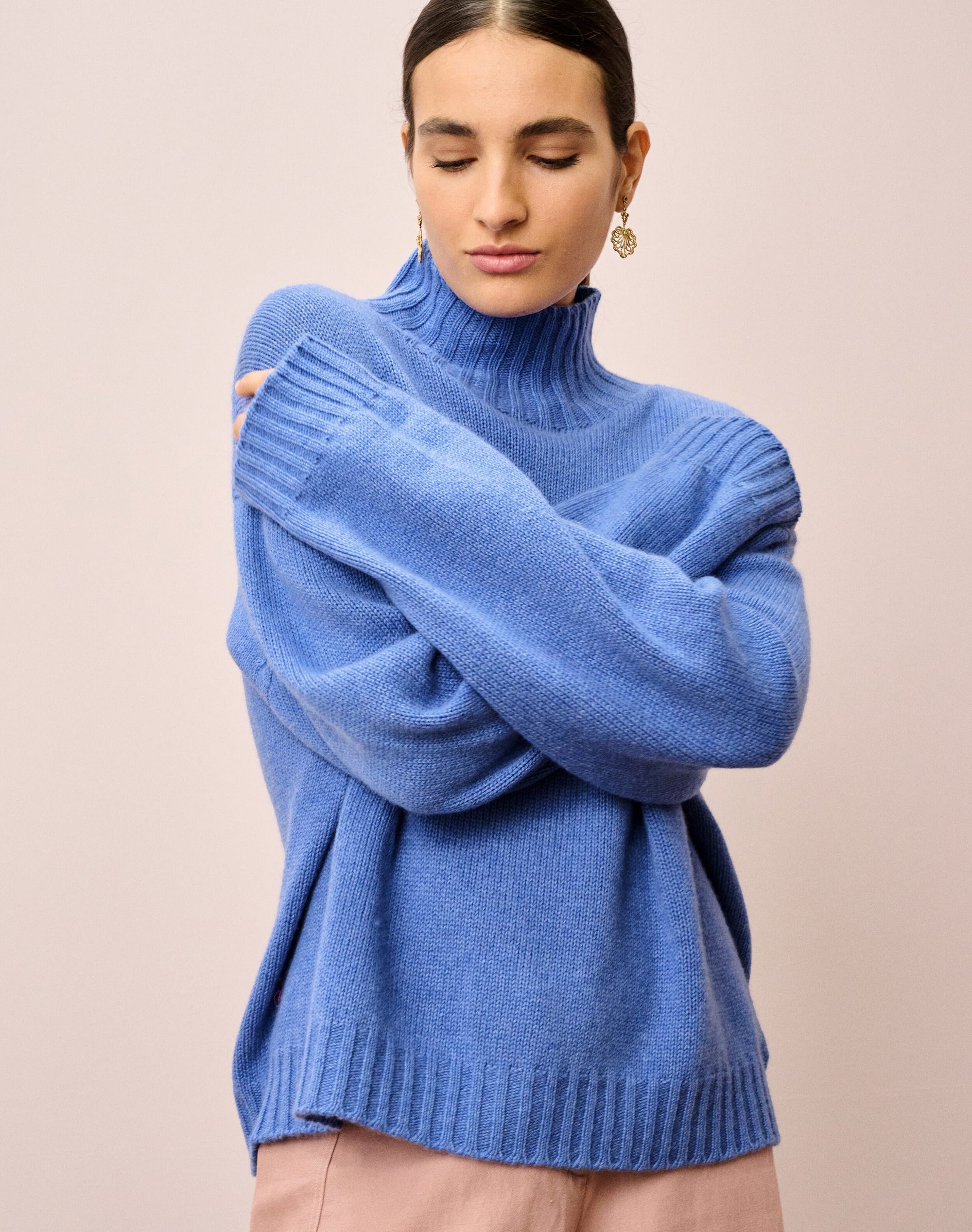 Cashmere Luxe Knit Polo Neck