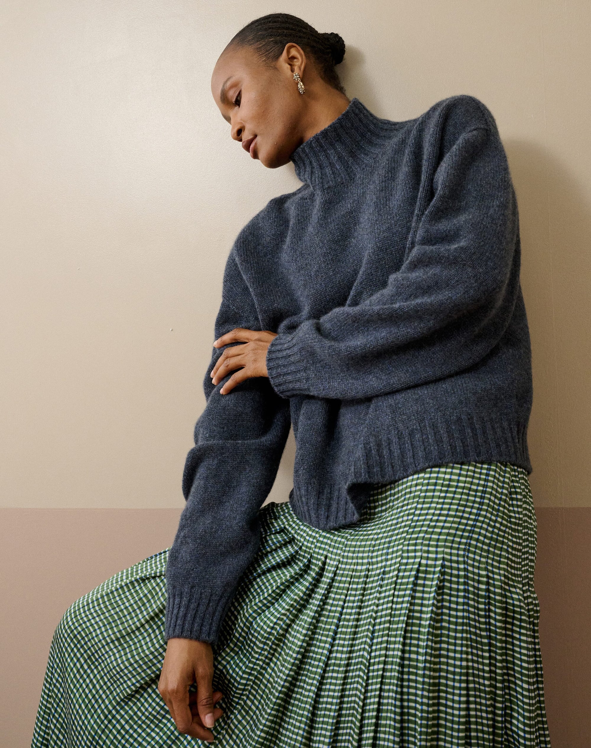 Cashmere Luxe Knit Polo Neck