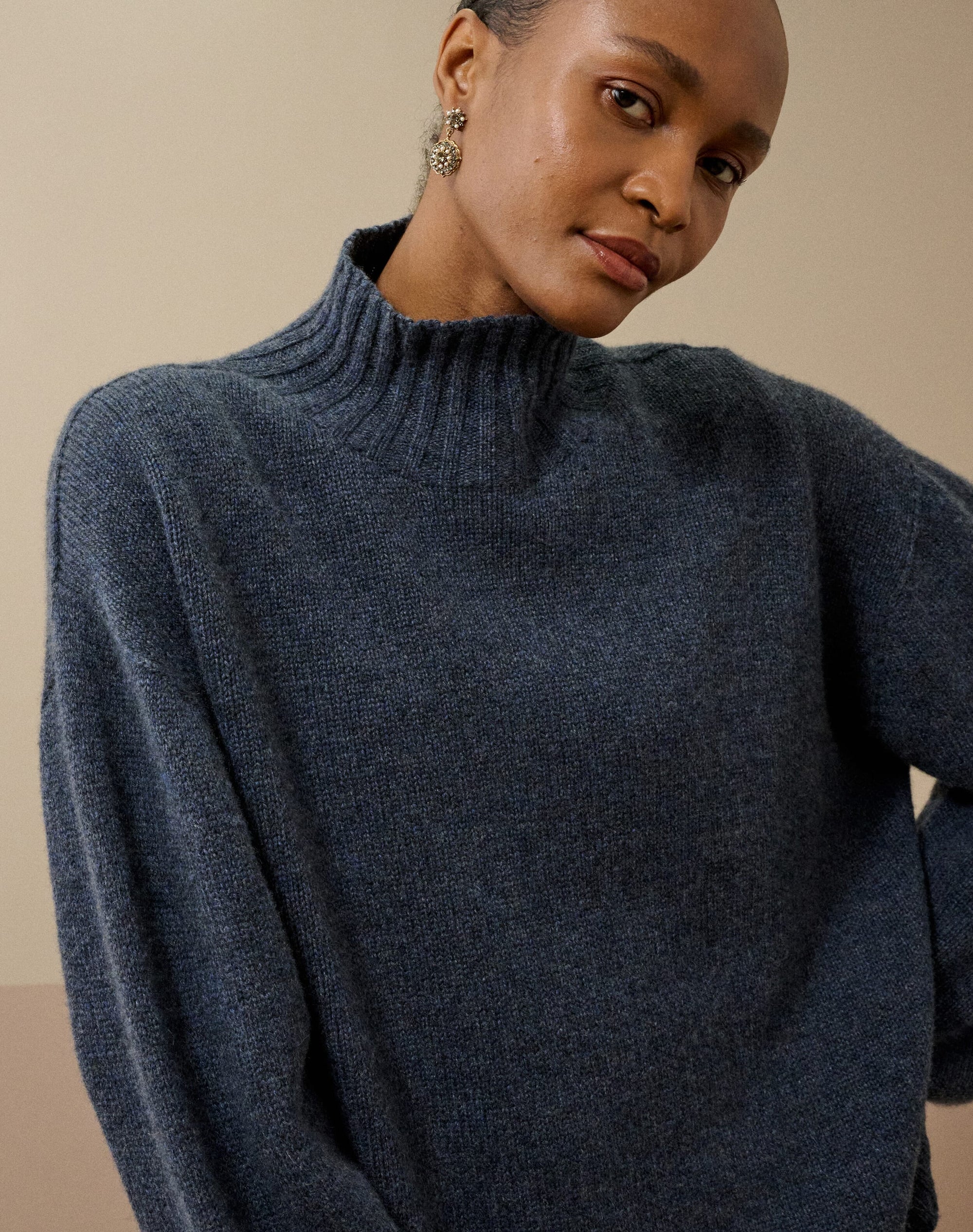 Cashmere Luxe Knit Polo Neck