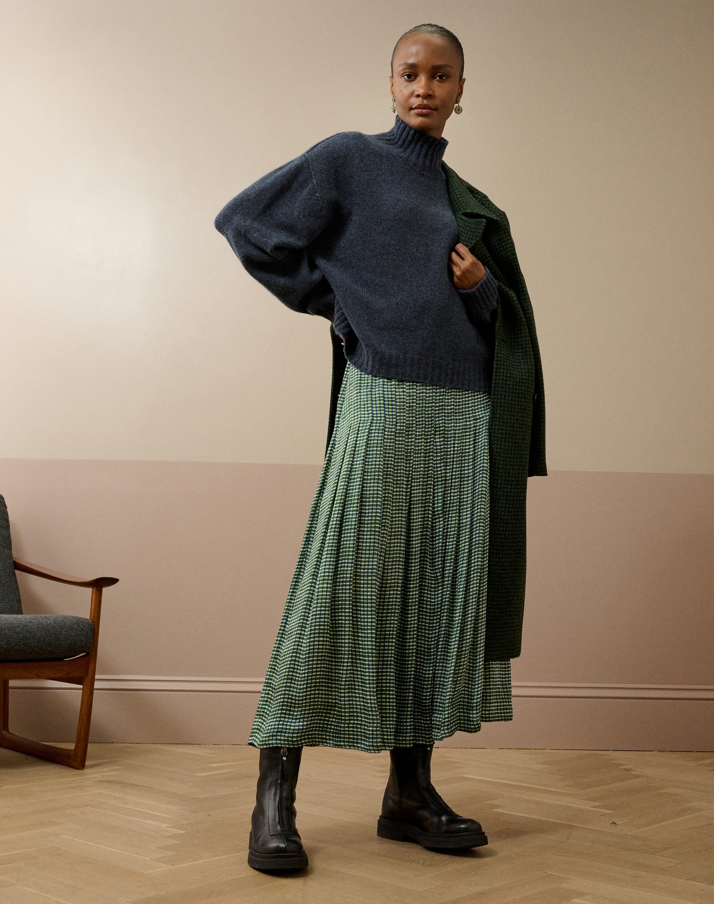 Cashmere Luxe Knit Polo Neck