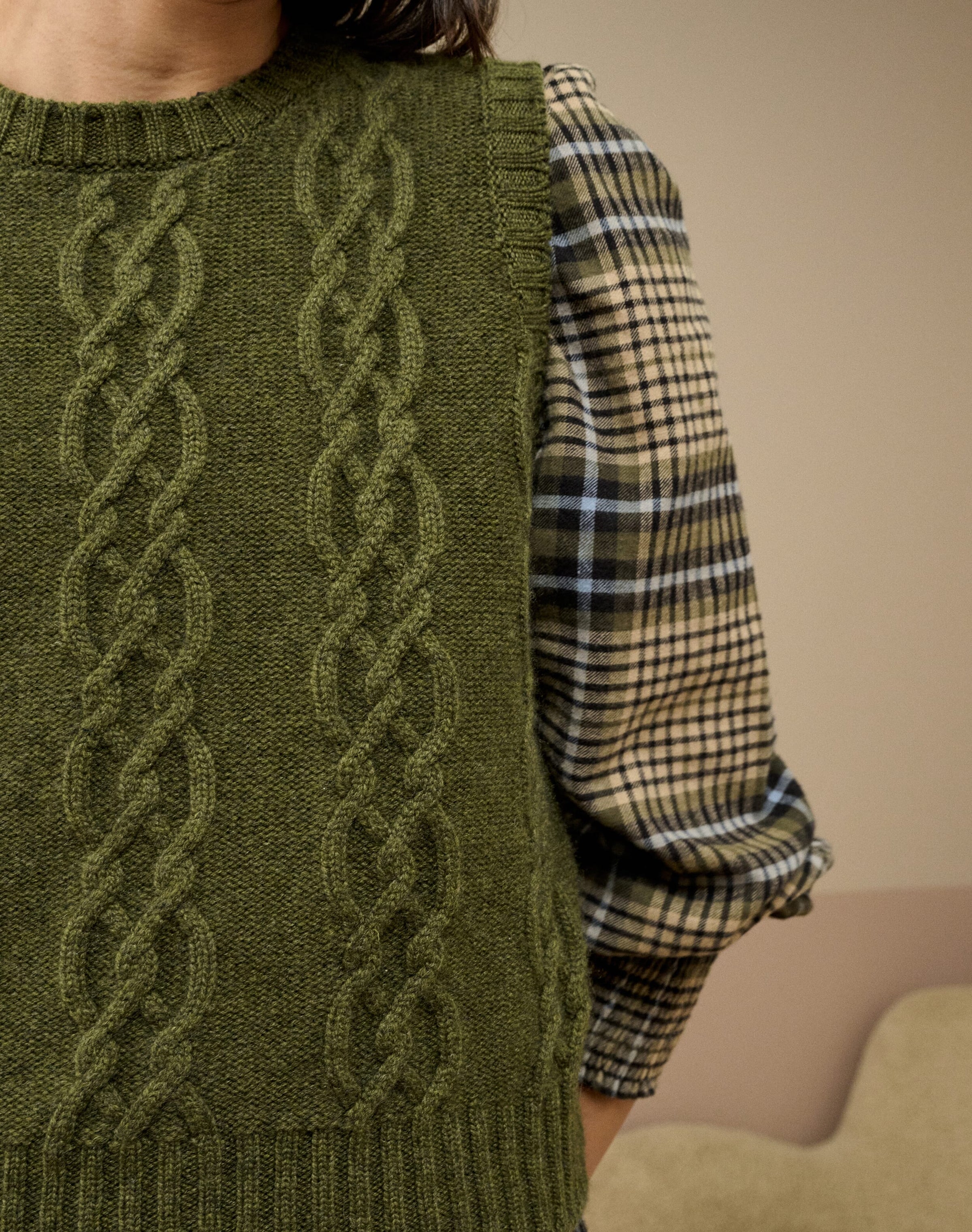 Cashmere Luxe Knit Cable Tank