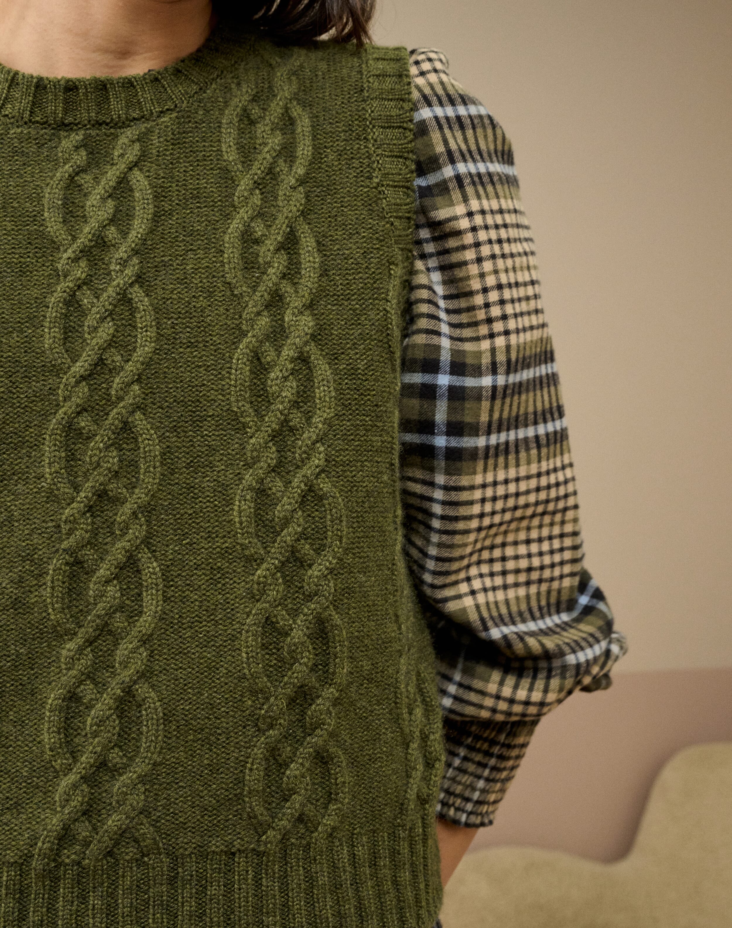 Cashmere Luxe Knit Cable Tank