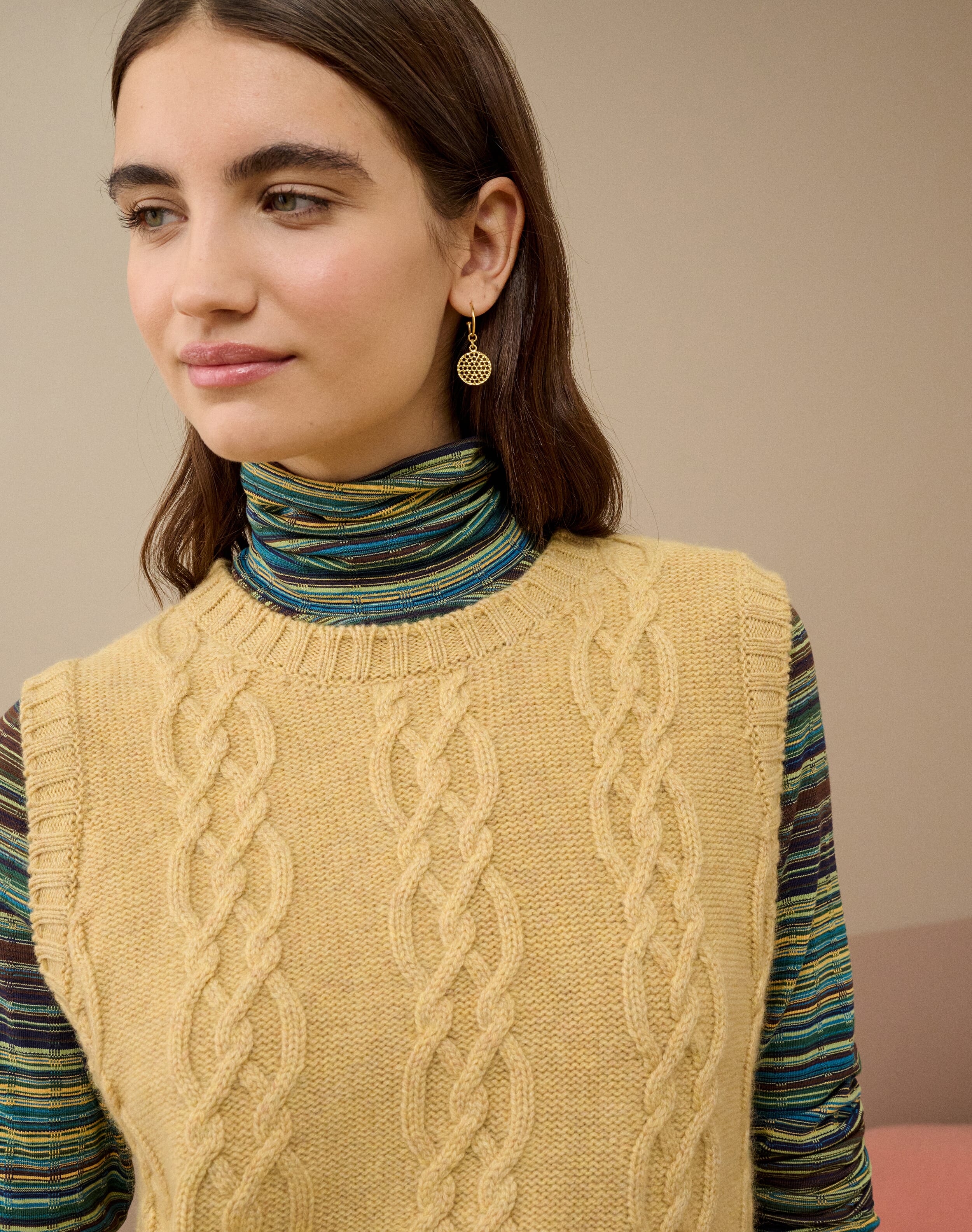 Cashmere Luxe Knit Cable Tank