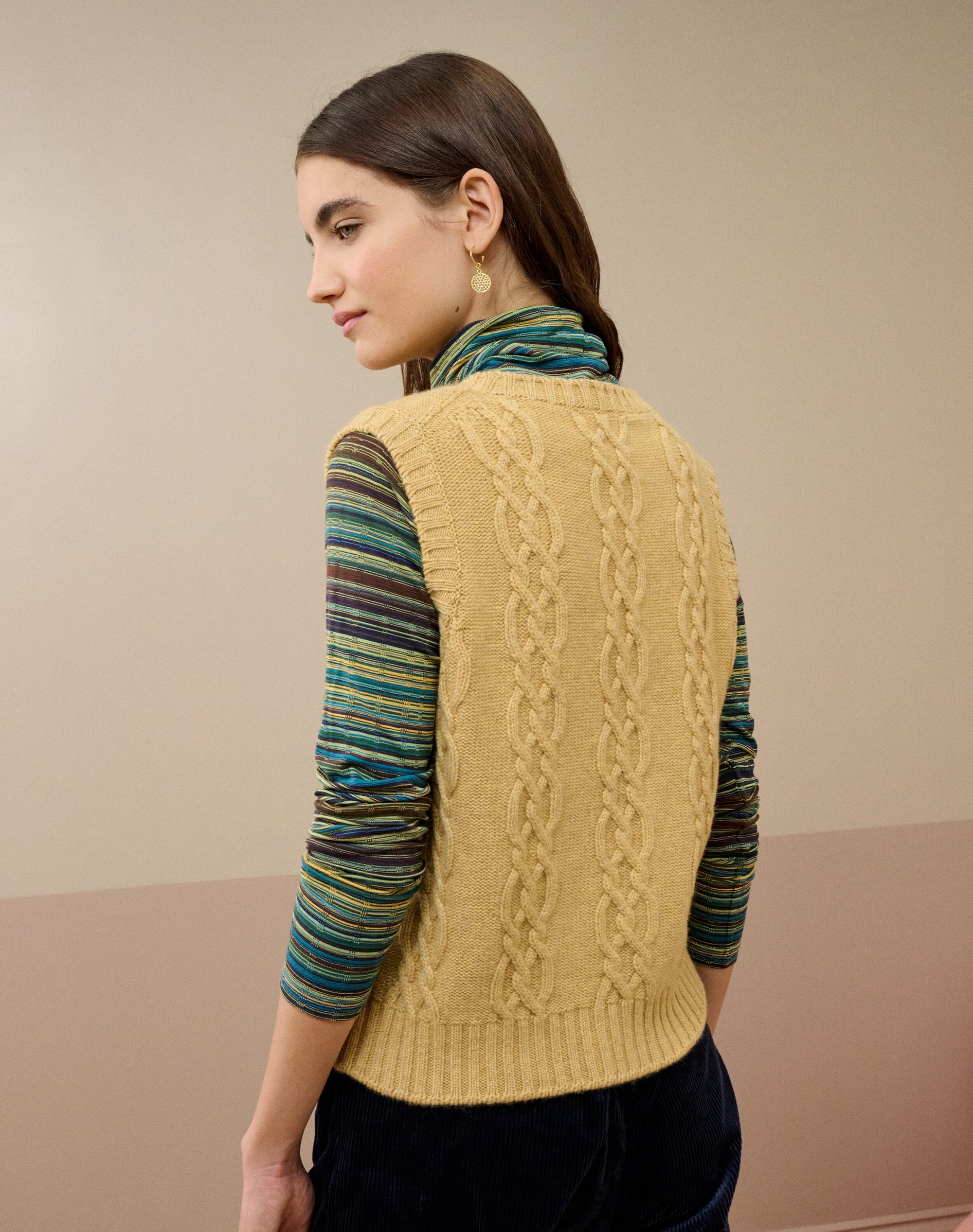 Cashmere Luxe Knit Cable Tank