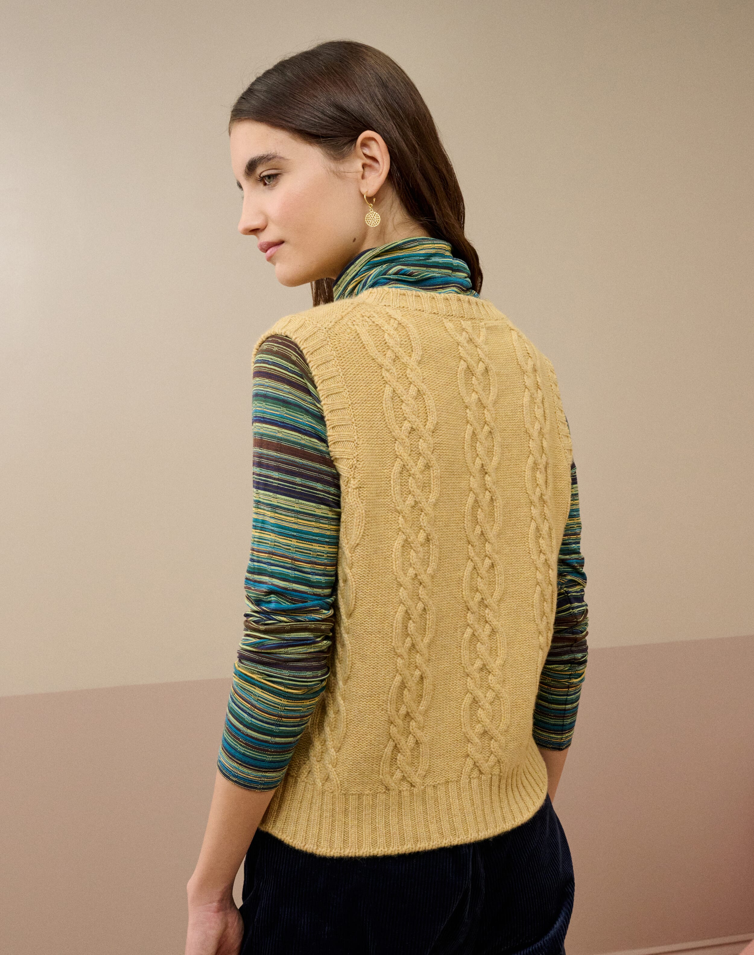 Cashmere Luxe Knit Cable Tank
