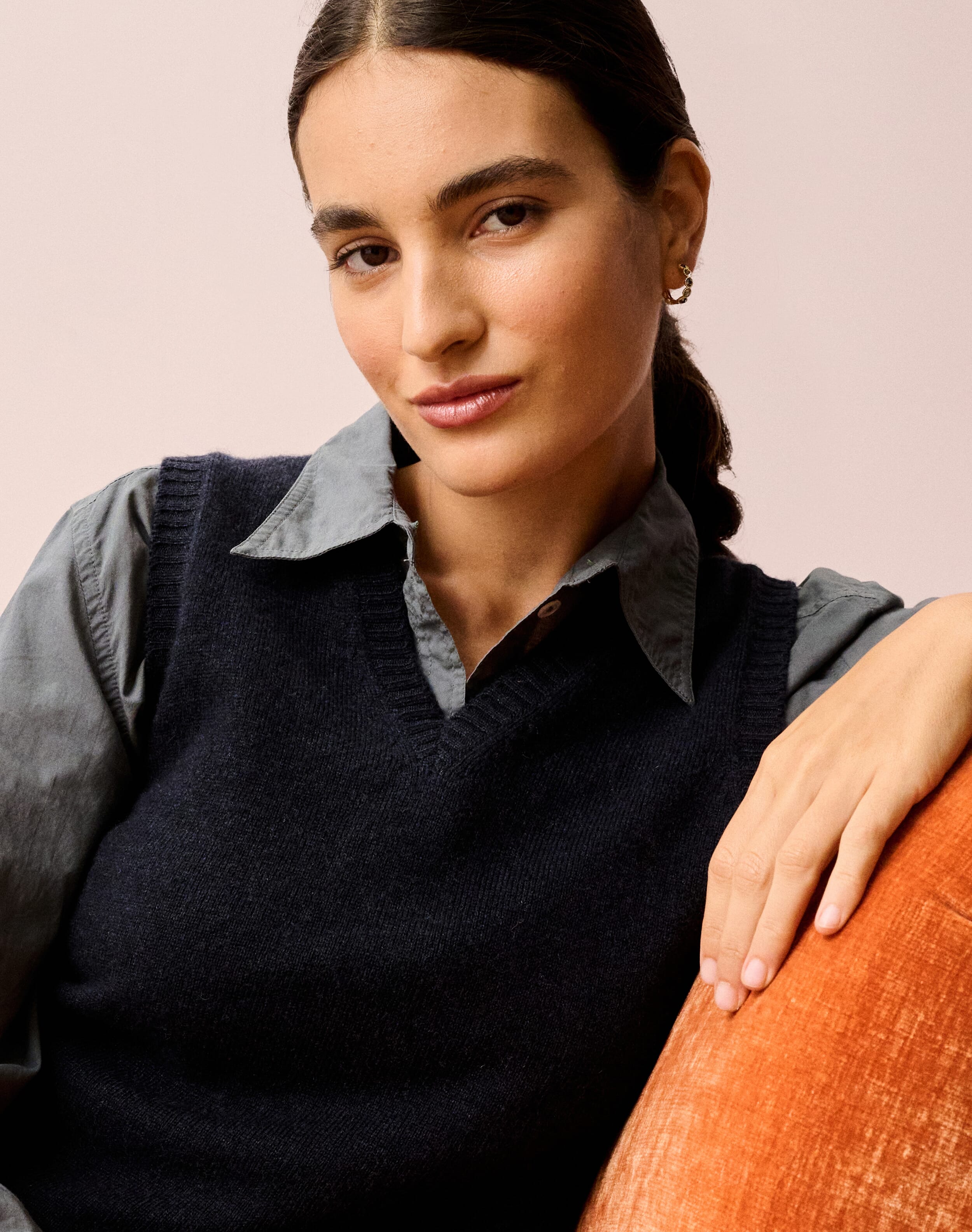 Cashmere V Neck Tank