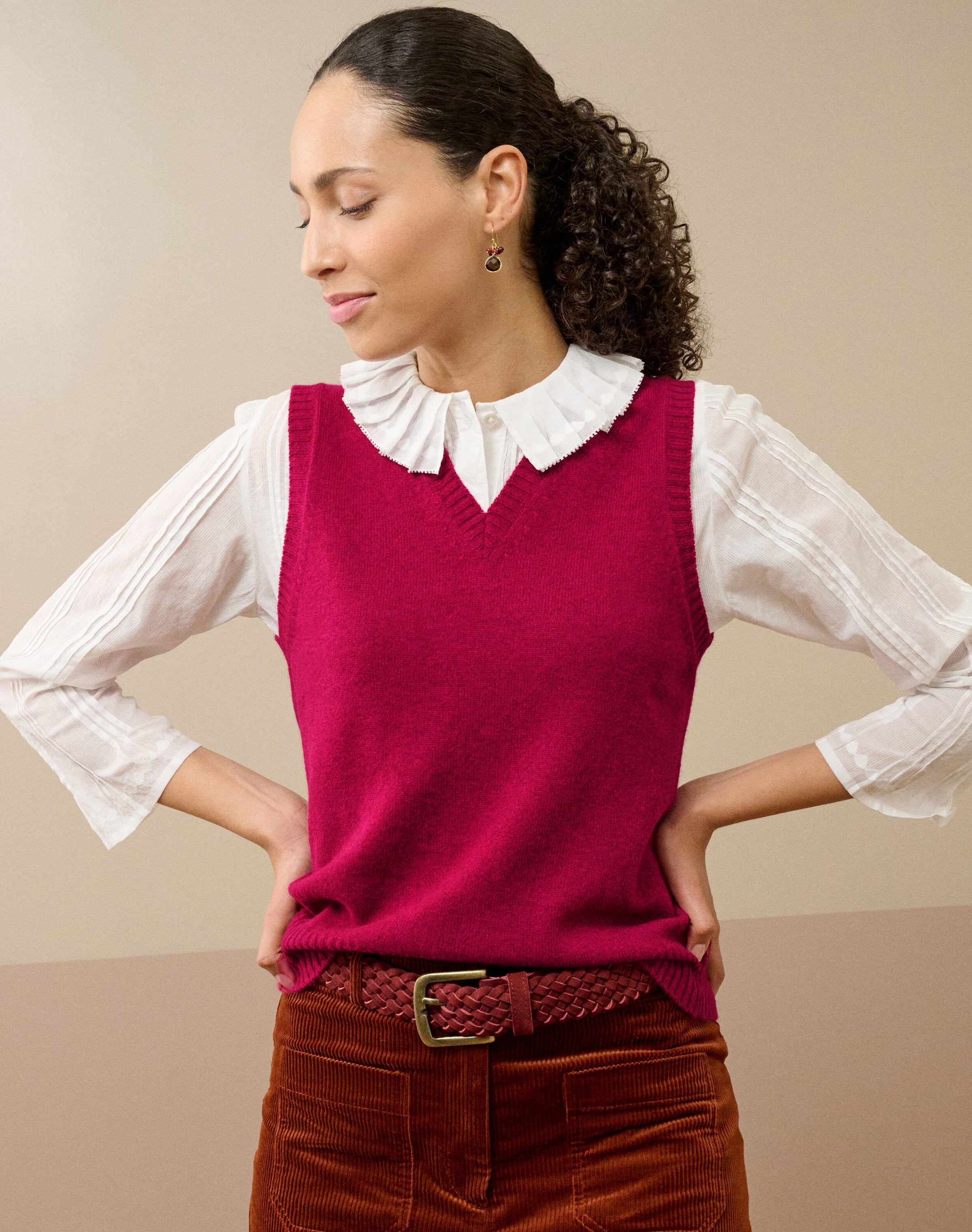 Cashmere V Neck Tank