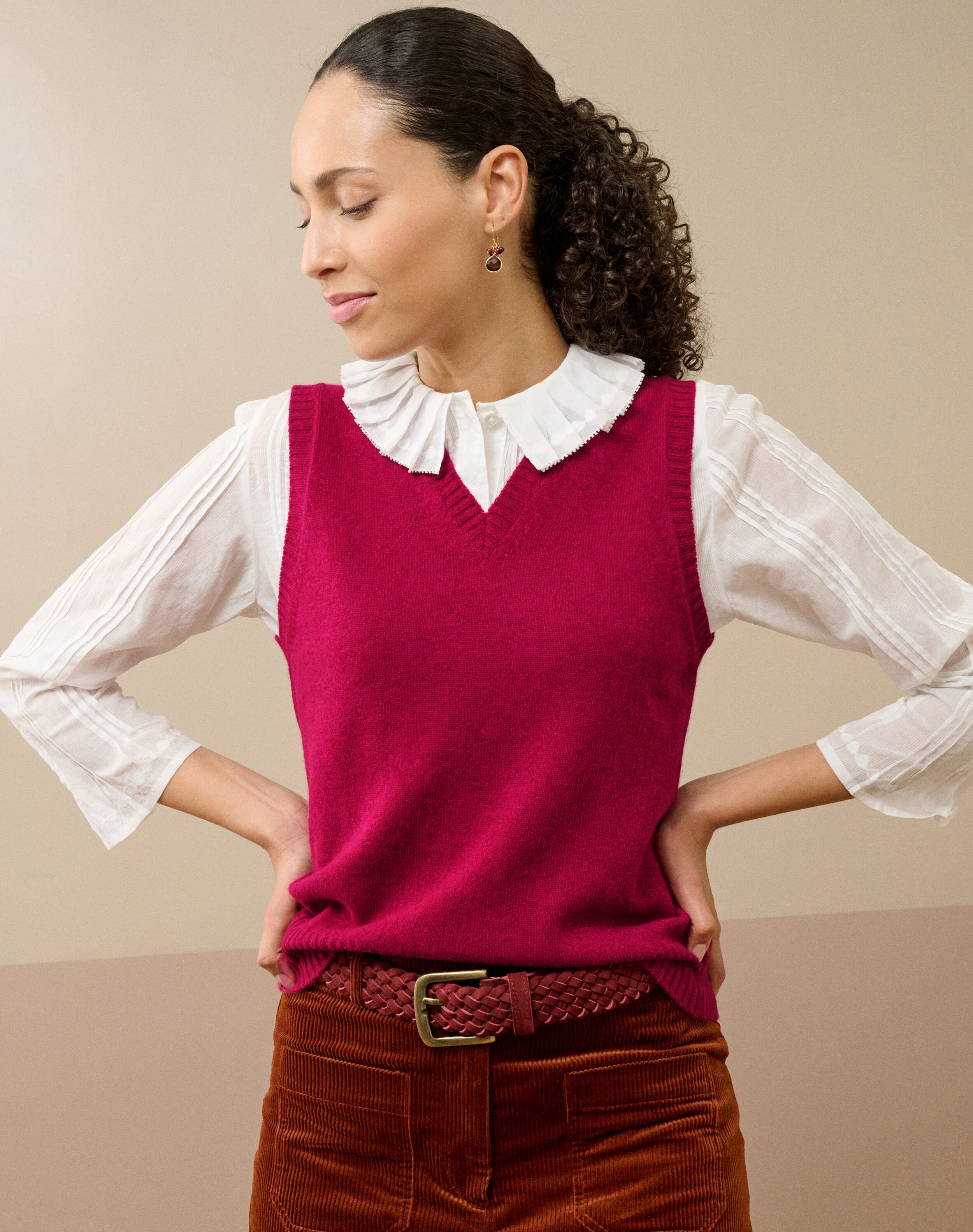 Cashmere V Neck Tank