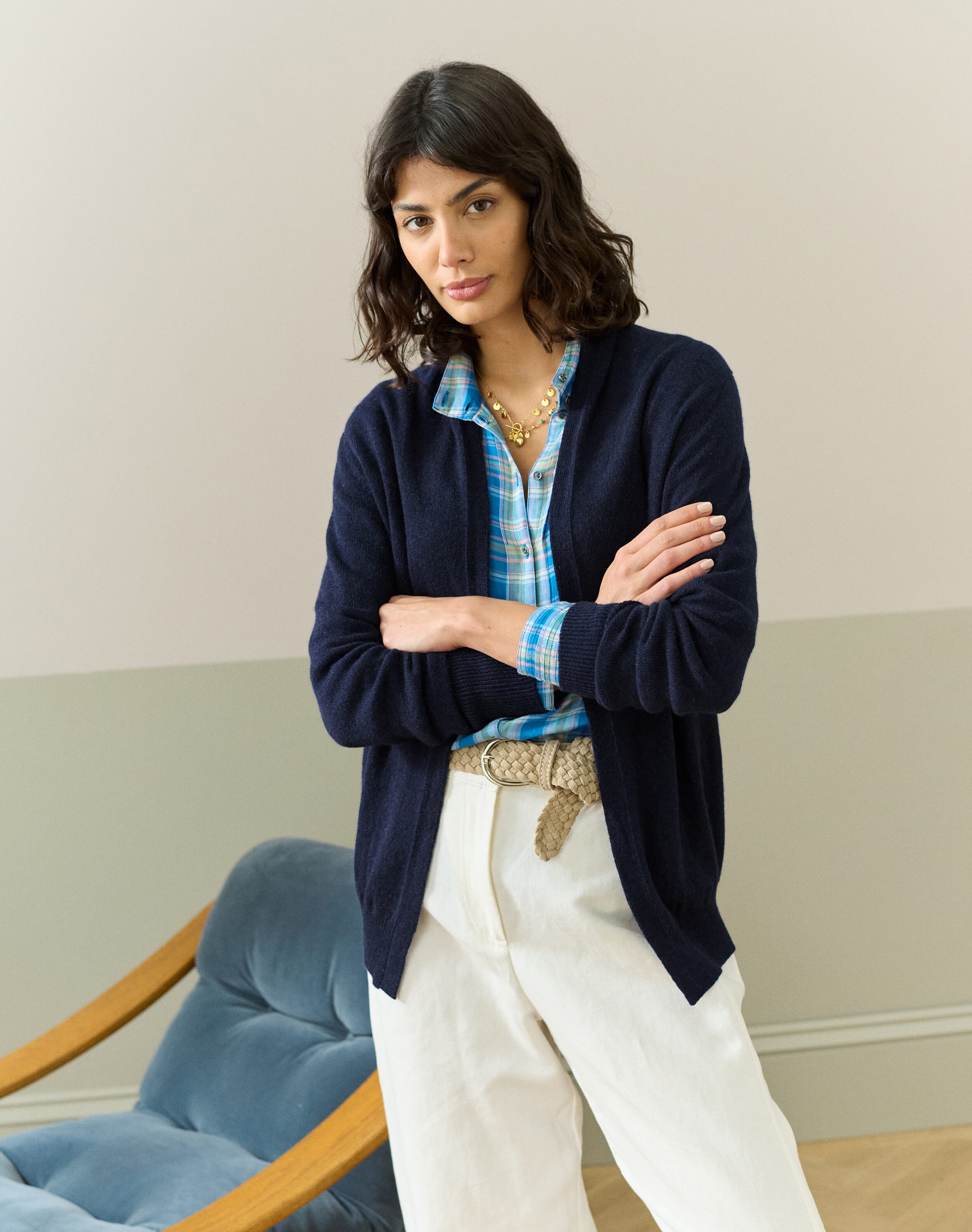 Cashmere Gauzy Shawl Cardigan