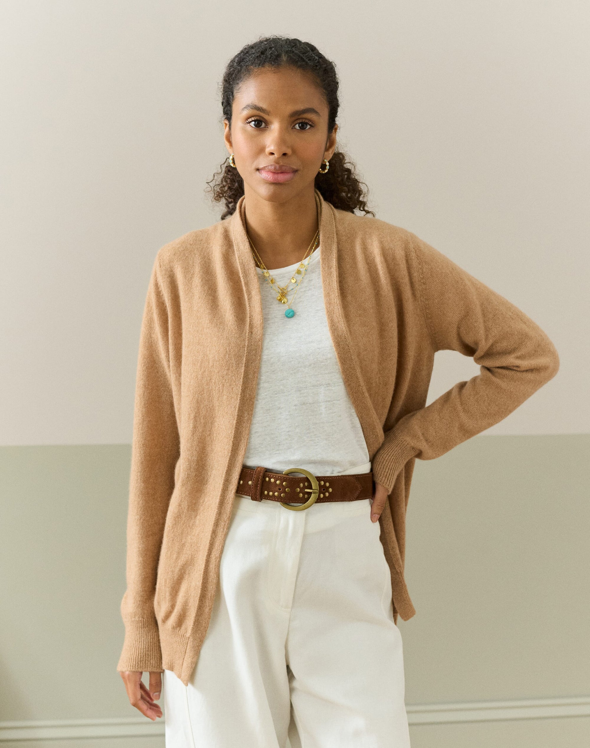 Cashmere Gauzy Shawl Cardigan