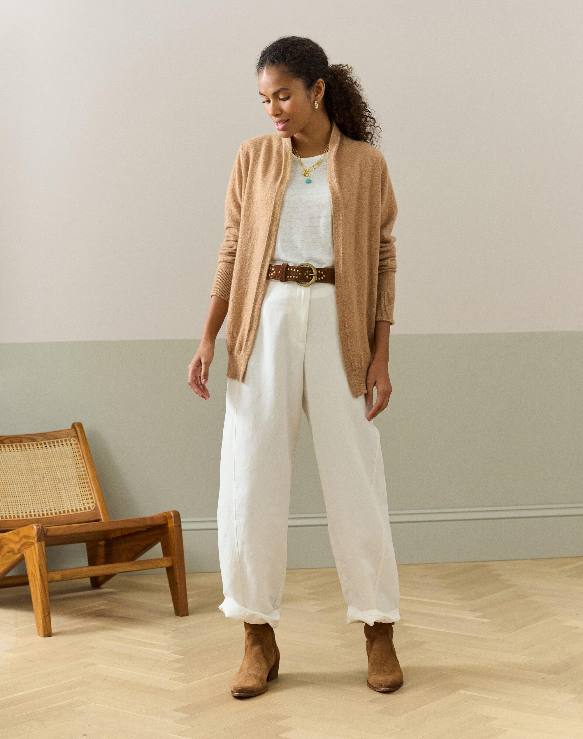 Cashmere Gauzy Shawl Cardigan