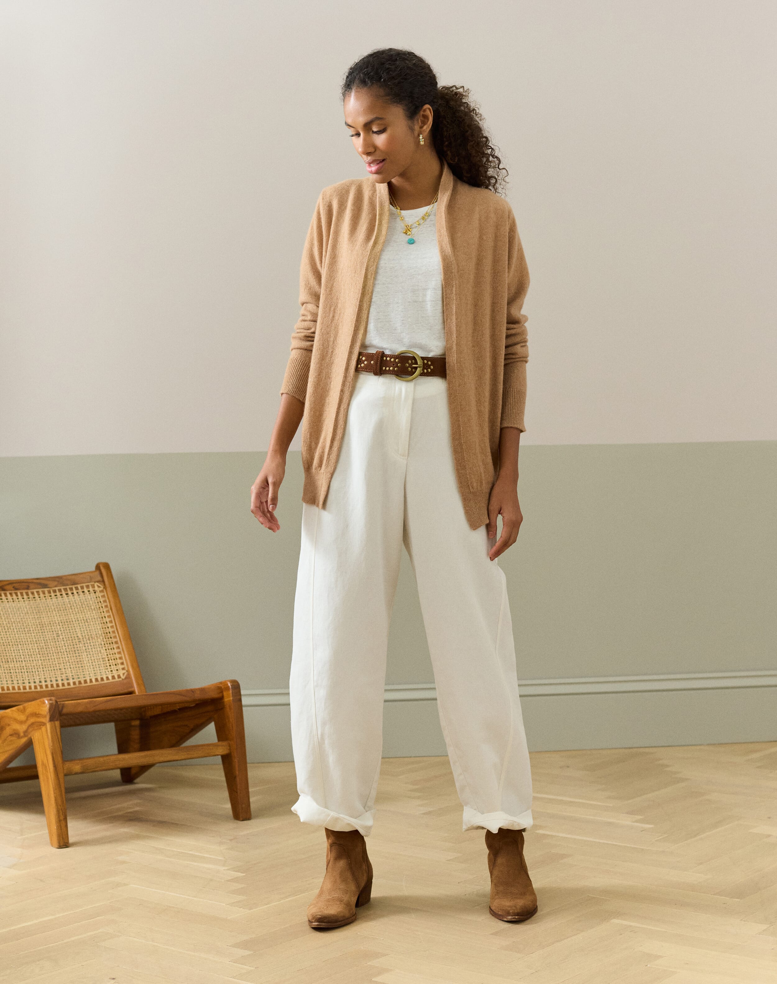 Cashmere Gauzy Shawl Cardigan