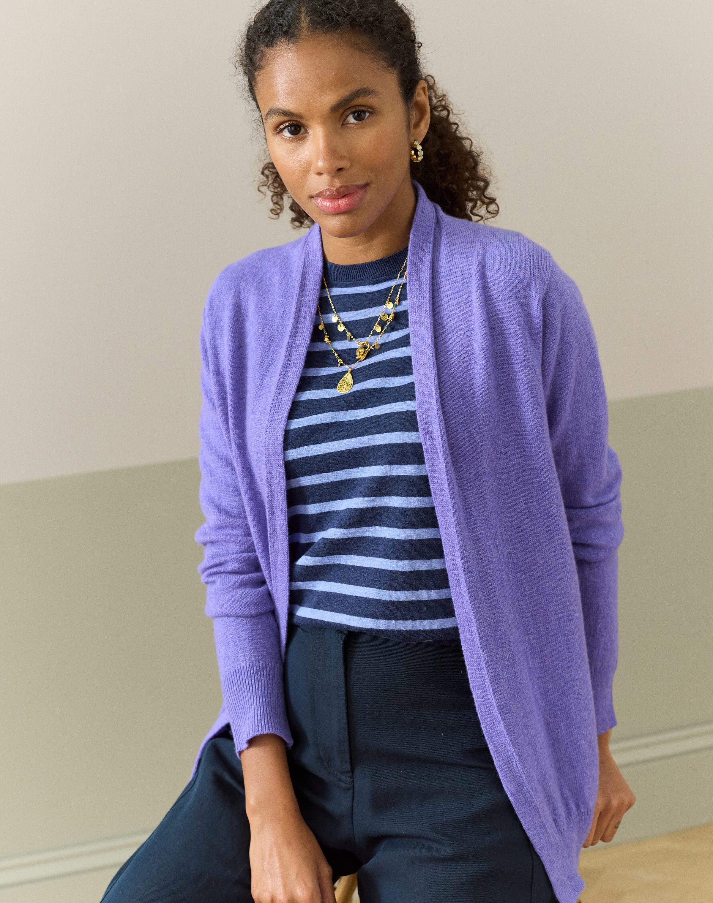 Cashmere Gauzy Shawl Cardigan