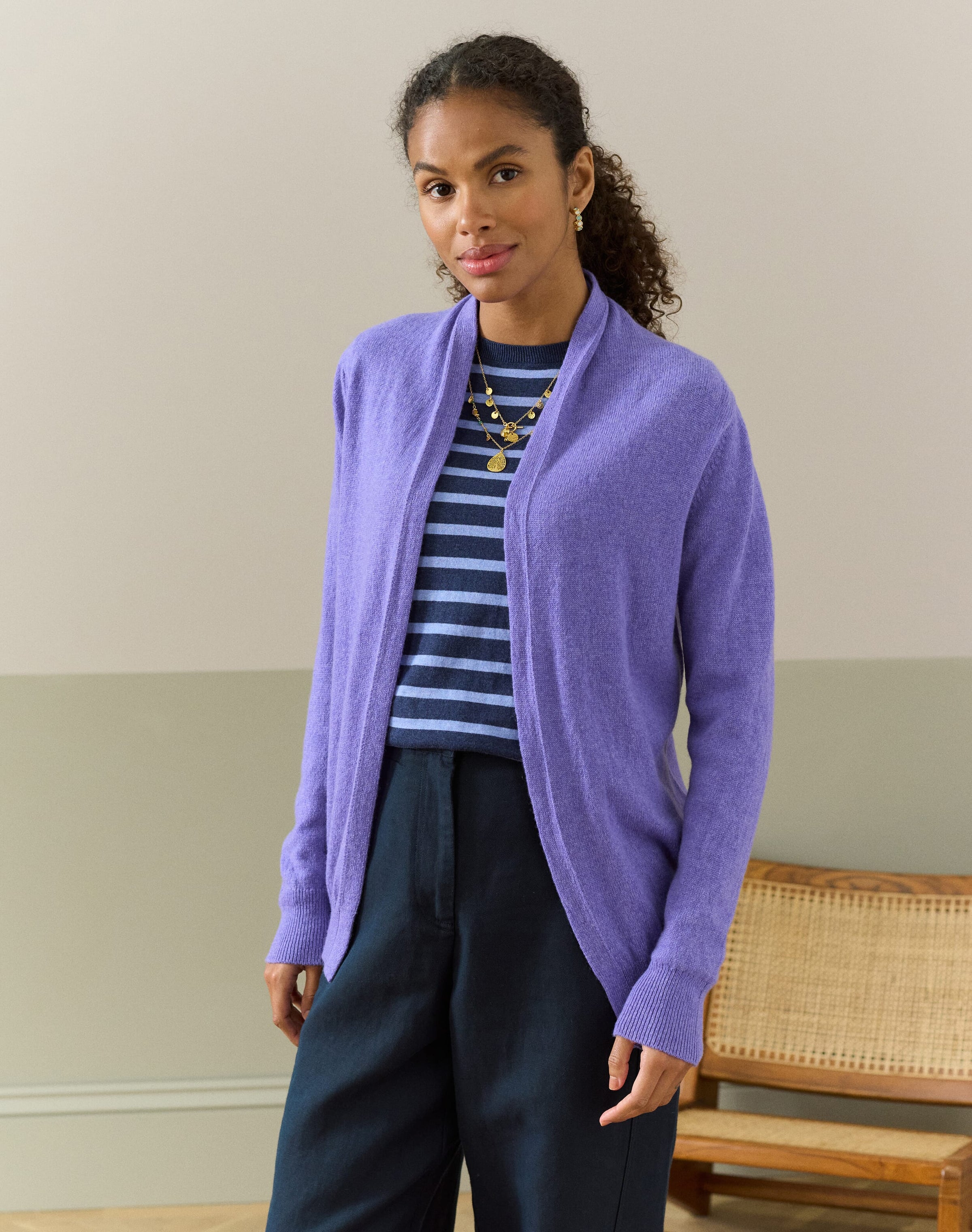 Cashmere Gauzy Shawl Cardigan