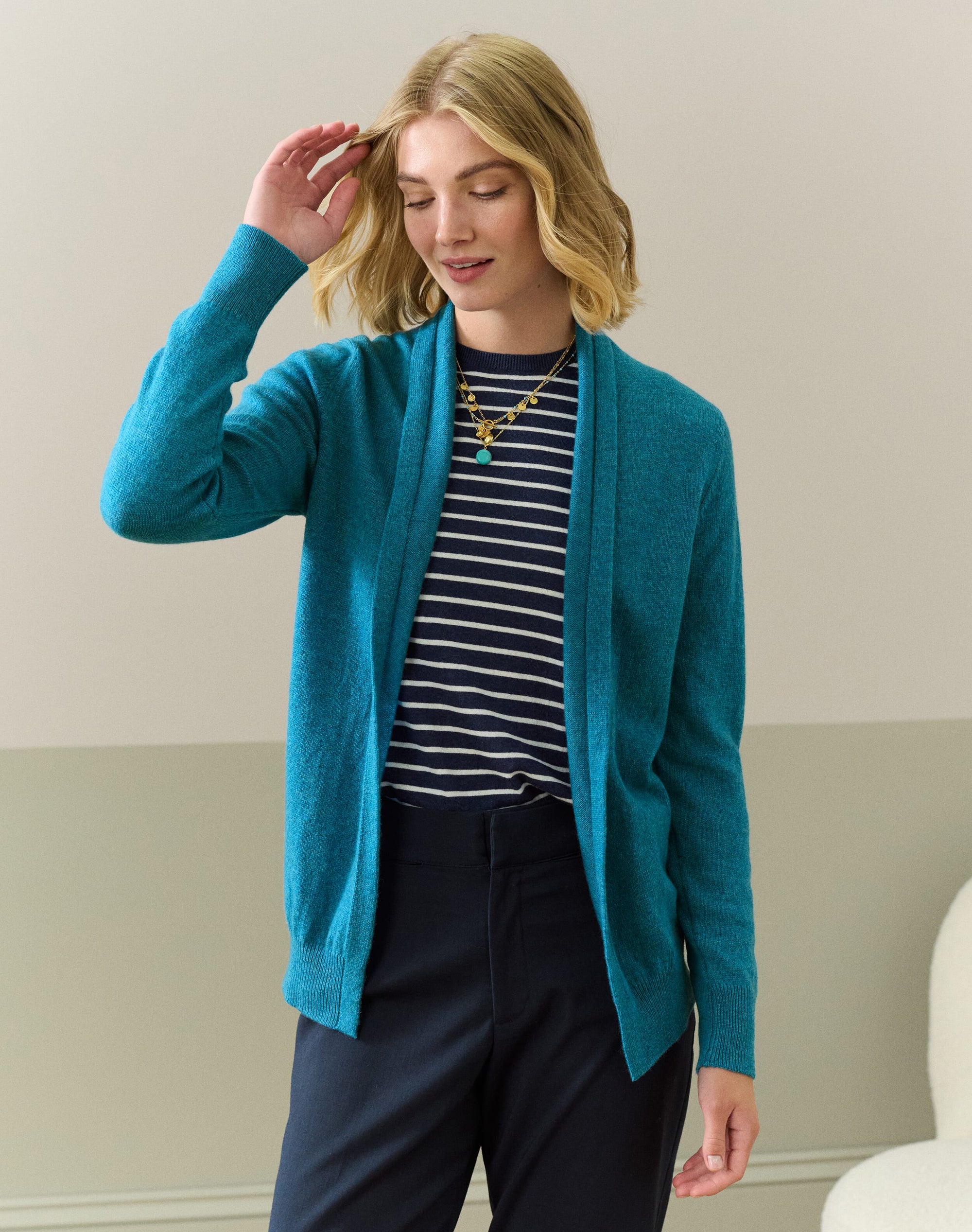 Cashmere Gauzy Shawl Cardigan